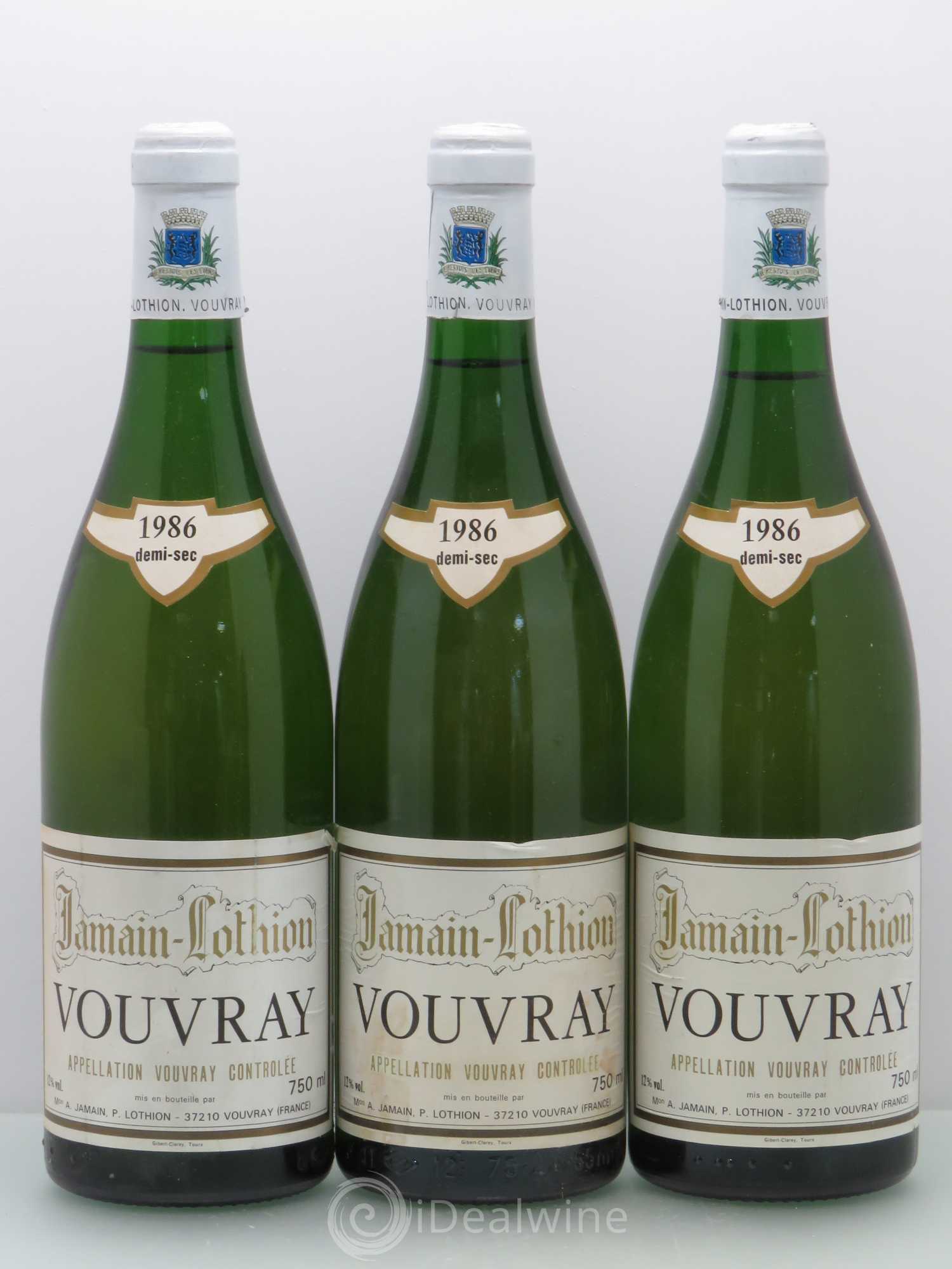 Vouvray Jamain Lothion (sans prix de réserve) 1986 - Posten von 3 Flaschen - 0