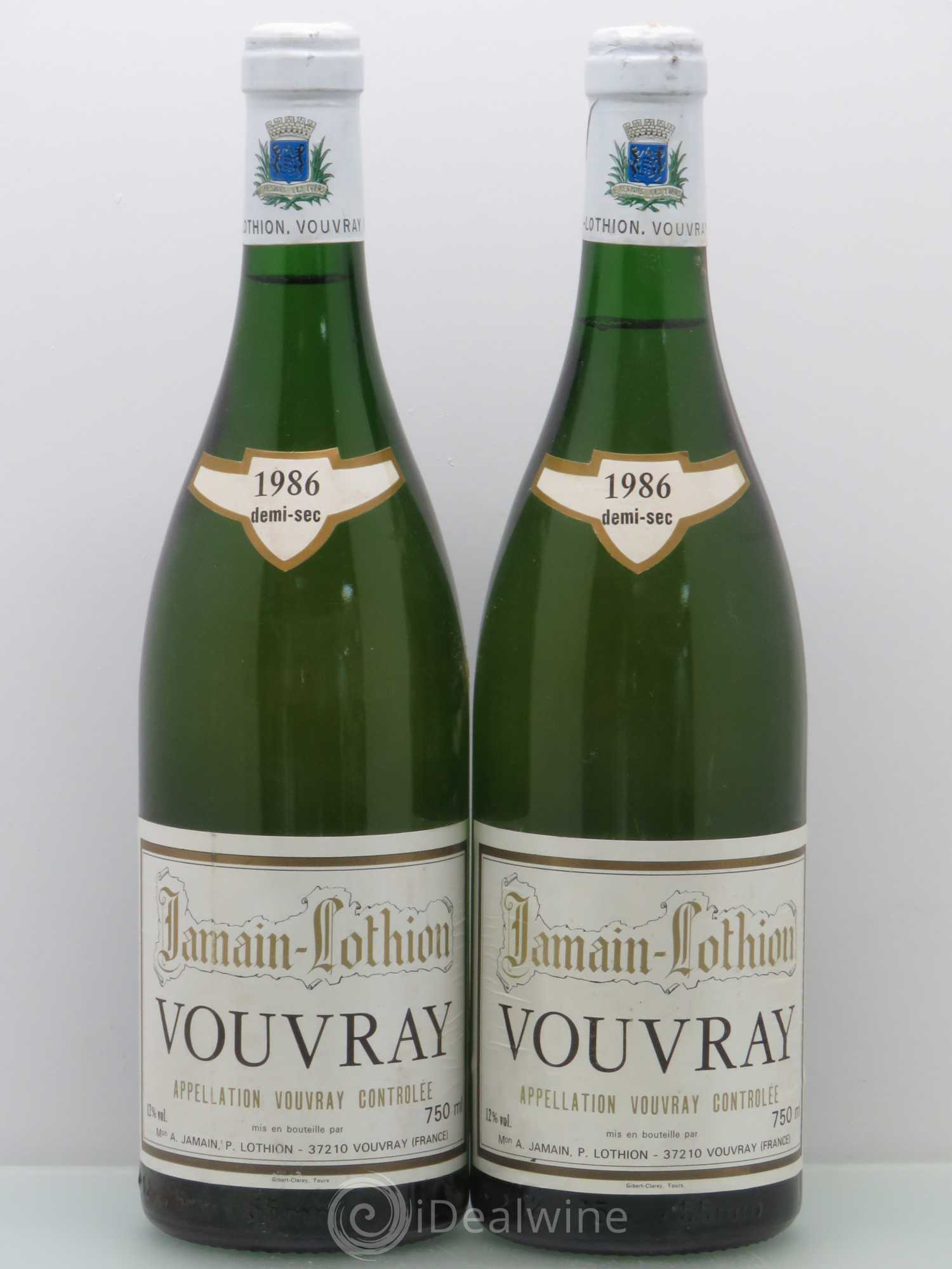 Vouvray Jamain Lothion 1986 - Lot de 2 bouteilles - 0