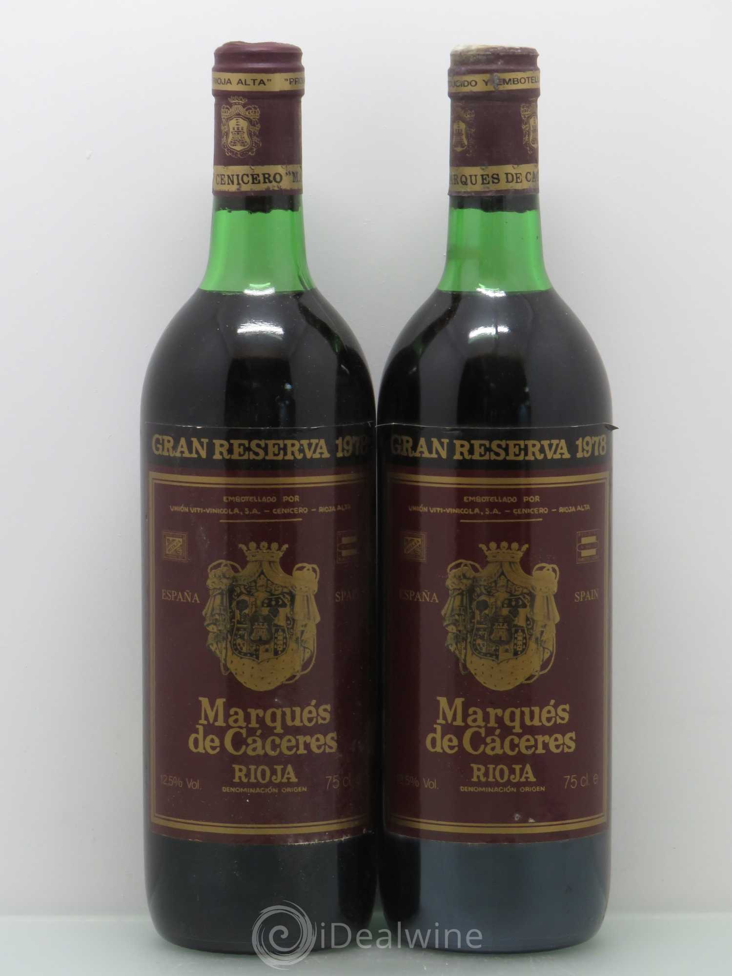 Rioja DOCA Marques de Caceres Gran Reserva Caceres 1978 - Lotto di 2 bottiglie - 0