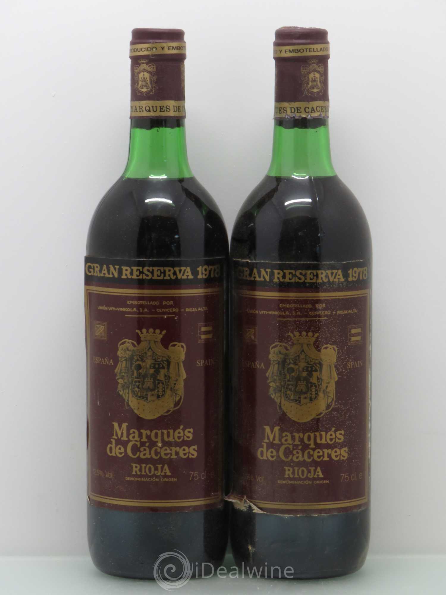 Rioja DOCA Marques de Caceres Gran Reserva Caceres 1978 - Lotto di 2 bottiglie - 0