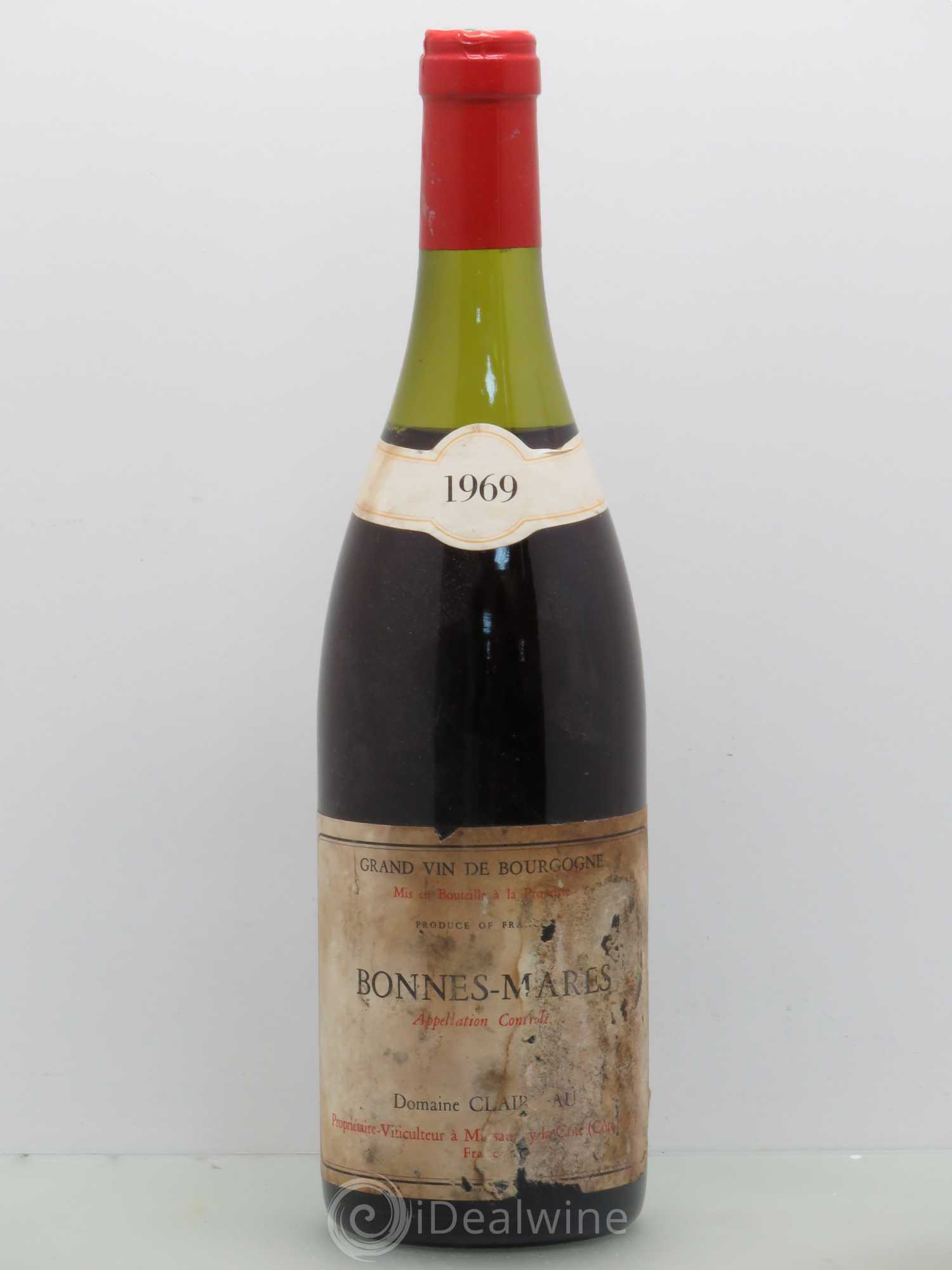 Bonnes-Mares Grand Cru Clair Daü Capsule negociant 1969 - Lot de 1 bouteille - 0