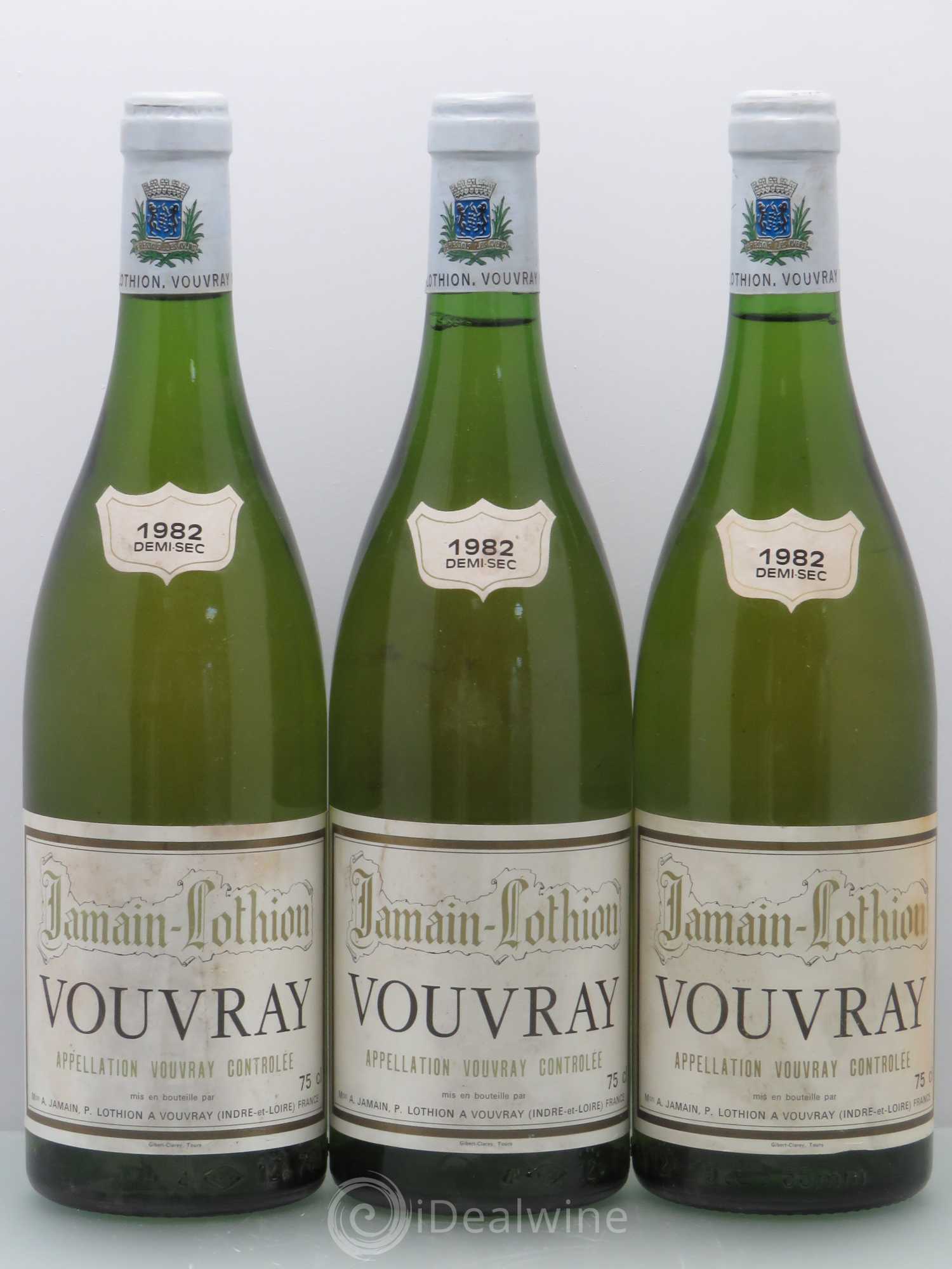 Vouvray Jamain Lothion 1982 - Lot de 3 bouteilles - 0