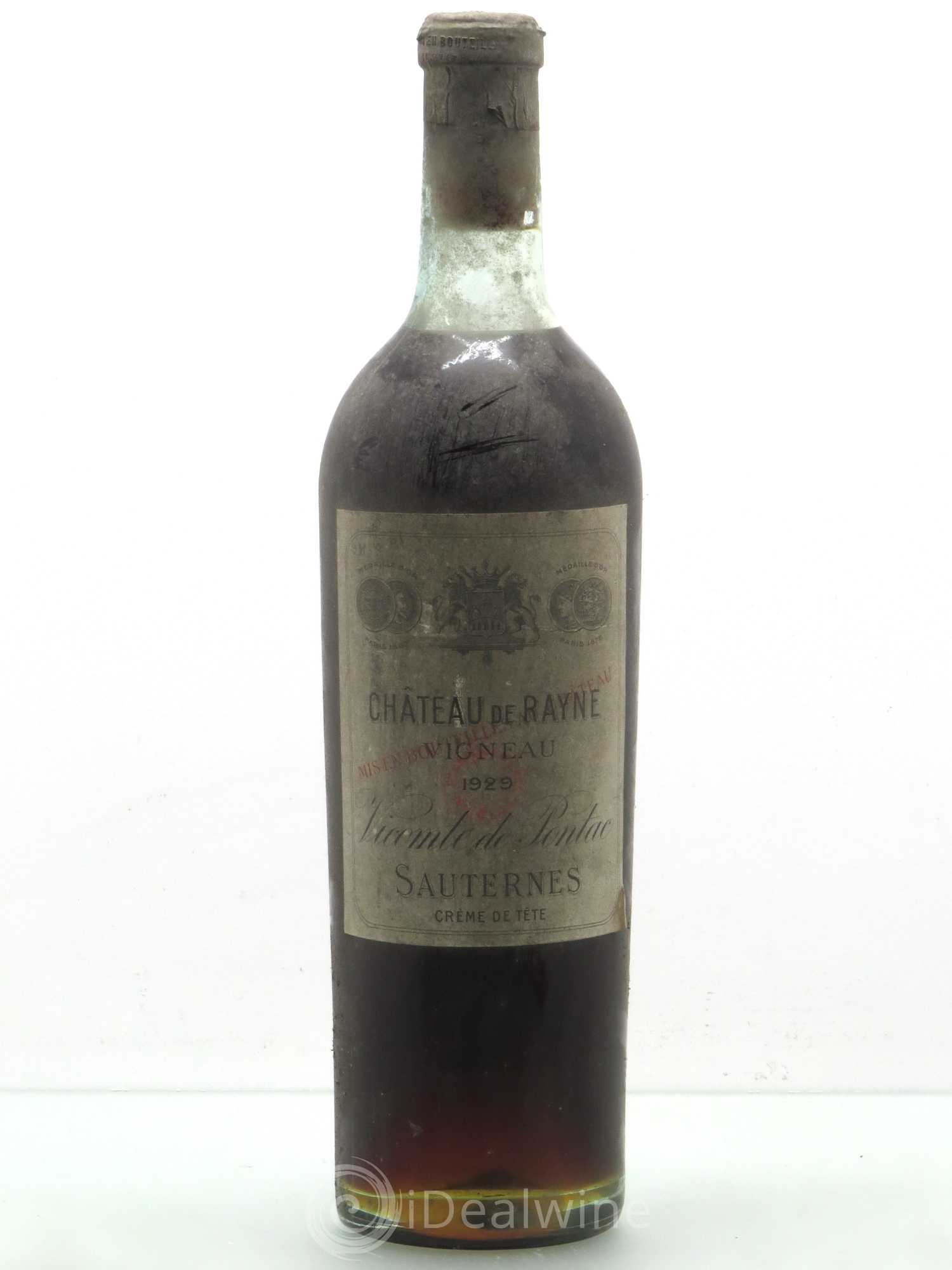 Château de Rayne Vigneau 1er Grand Cru Classé Tampon Nicolas 1929 - Lot de 1 bouteille - 0