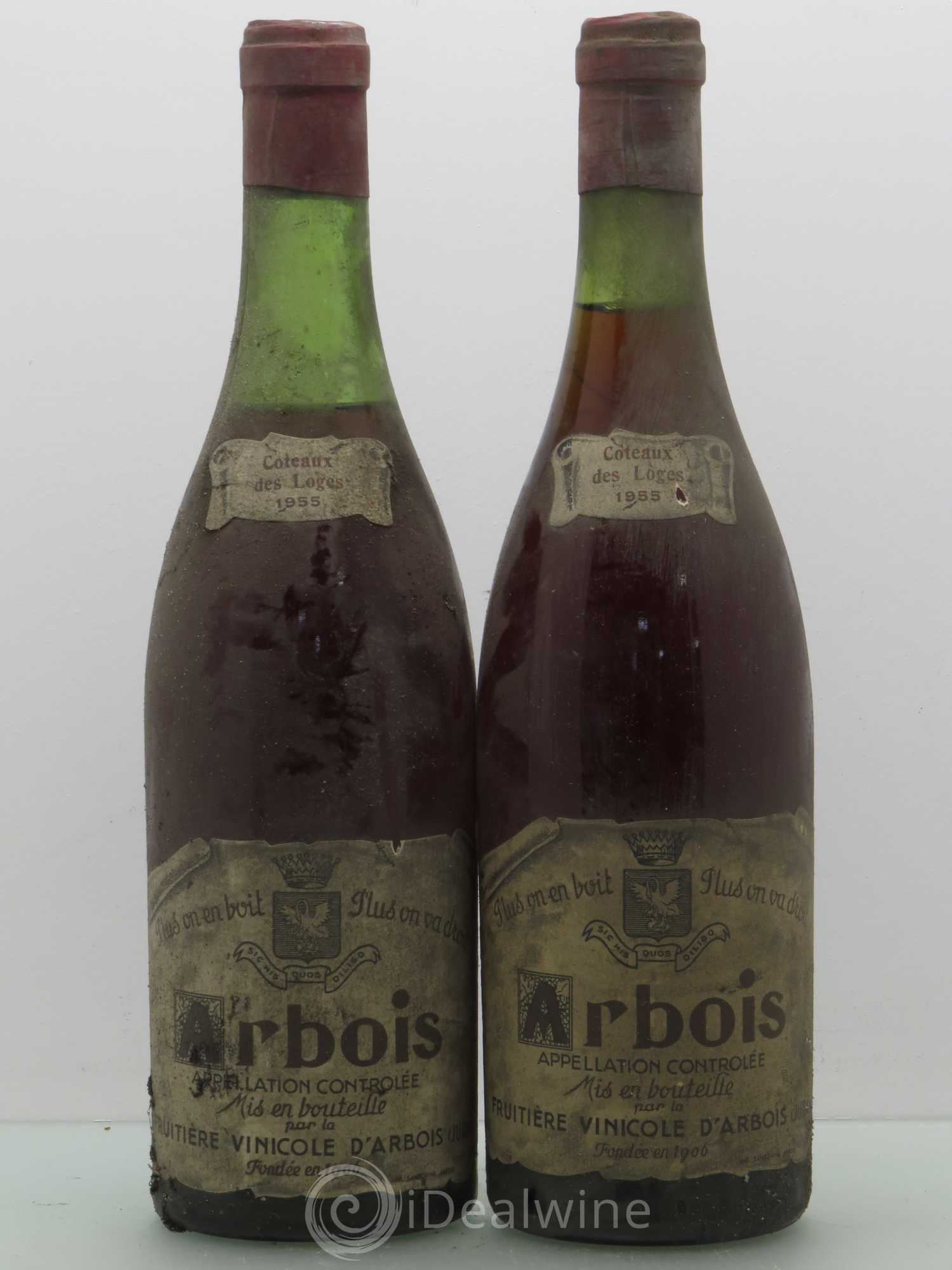 Arbois Coteaux des Loges - Frutière Vinicole d'Arbois 1955 - Posten von 2 Flaschen - 0