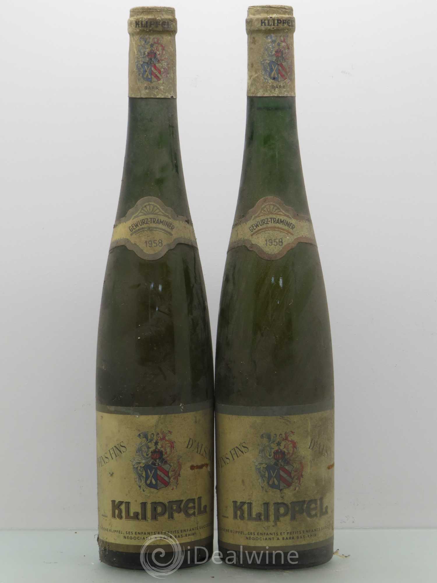 Gewurztraminer Vin de Klipfel 1958 - Posten von 2 Flaschen - 0