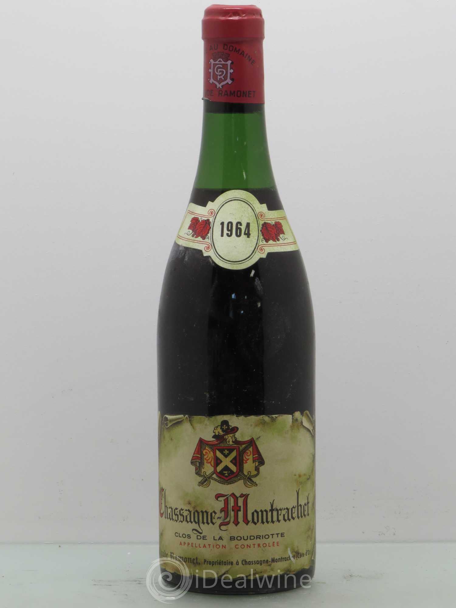 Chassagne-Montrachet 1er Cru Clos de la Boudriotte Ramonet (Domaine) 1964 - Lot de 1 bouteille - 0
