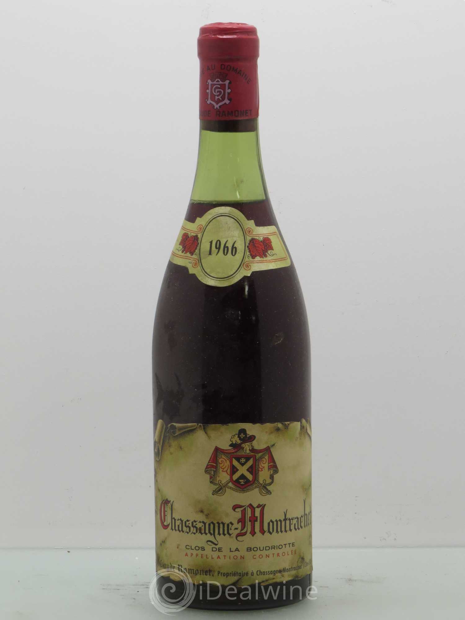 Chassagne-Montrachet 1er Cru Clos de la Boudriotte Ramonet (Domaine) 1966 - Lot de 1 bouteille - 0