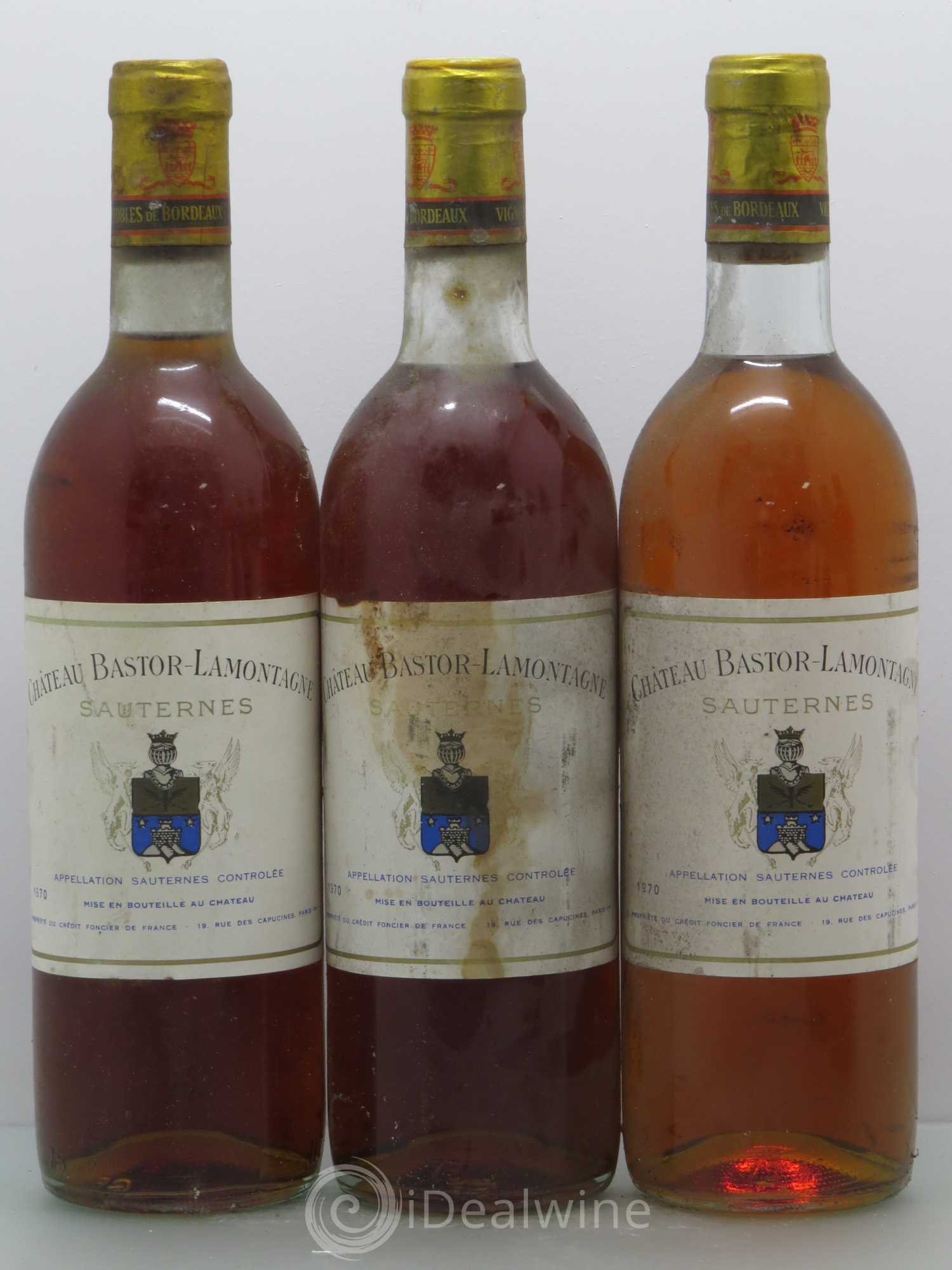 Château Bastor Lamontagne 1970 - Lotto di 6 bottiglie - 1