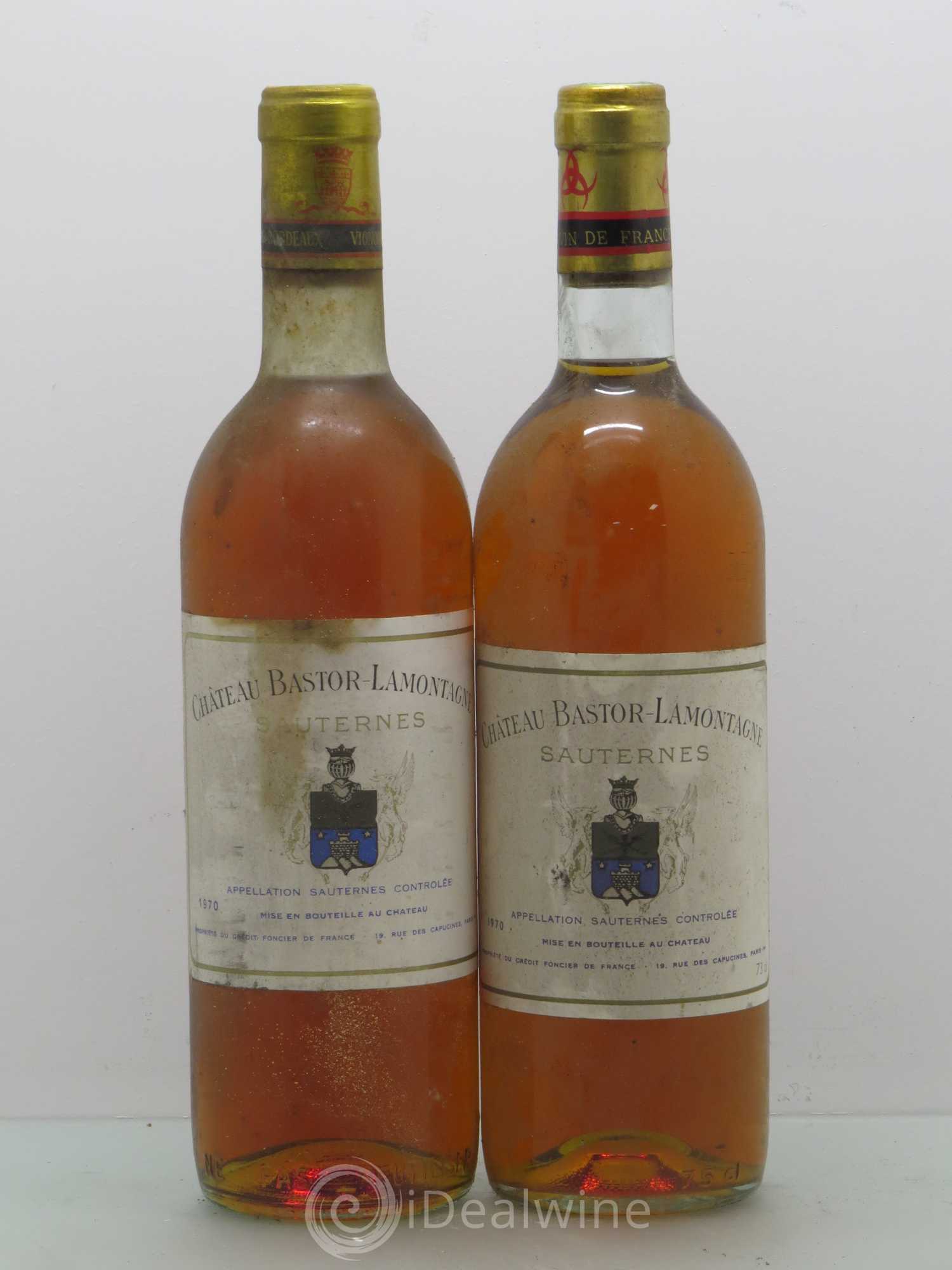 Château Bastor Lamontagne 1970 - Lotto di 2 bottiglie - 0