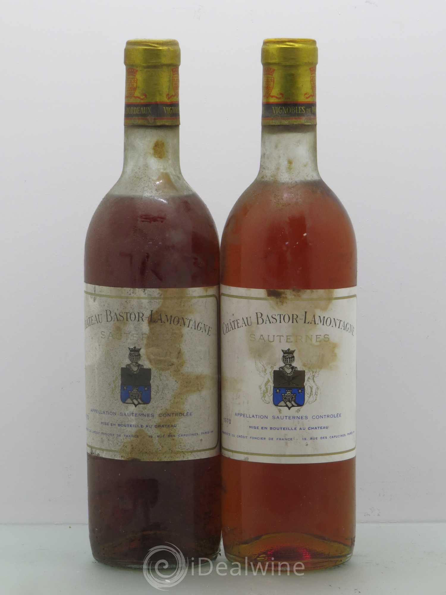 Château Bastor Lamontagne 1970 - Lotto di 2 bottiglie - 0