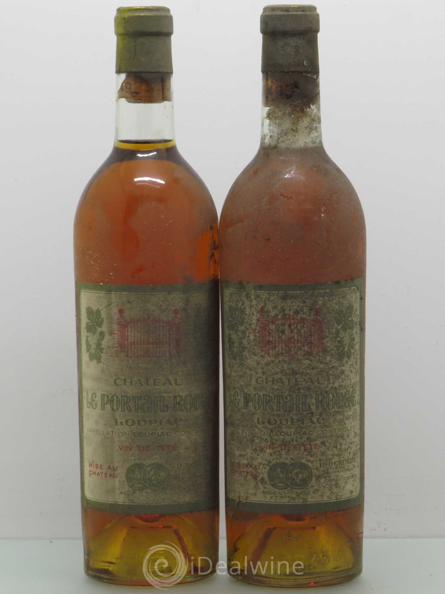 Loupiac Château Le Portail Rouge 1949 - Lotto di 2 bottiglie - 0