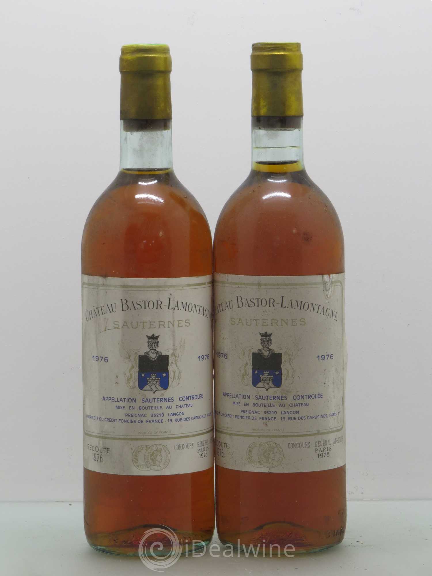 Château Bastor Lamontagne 1976 - Lotto di 2 bottiglie - 0