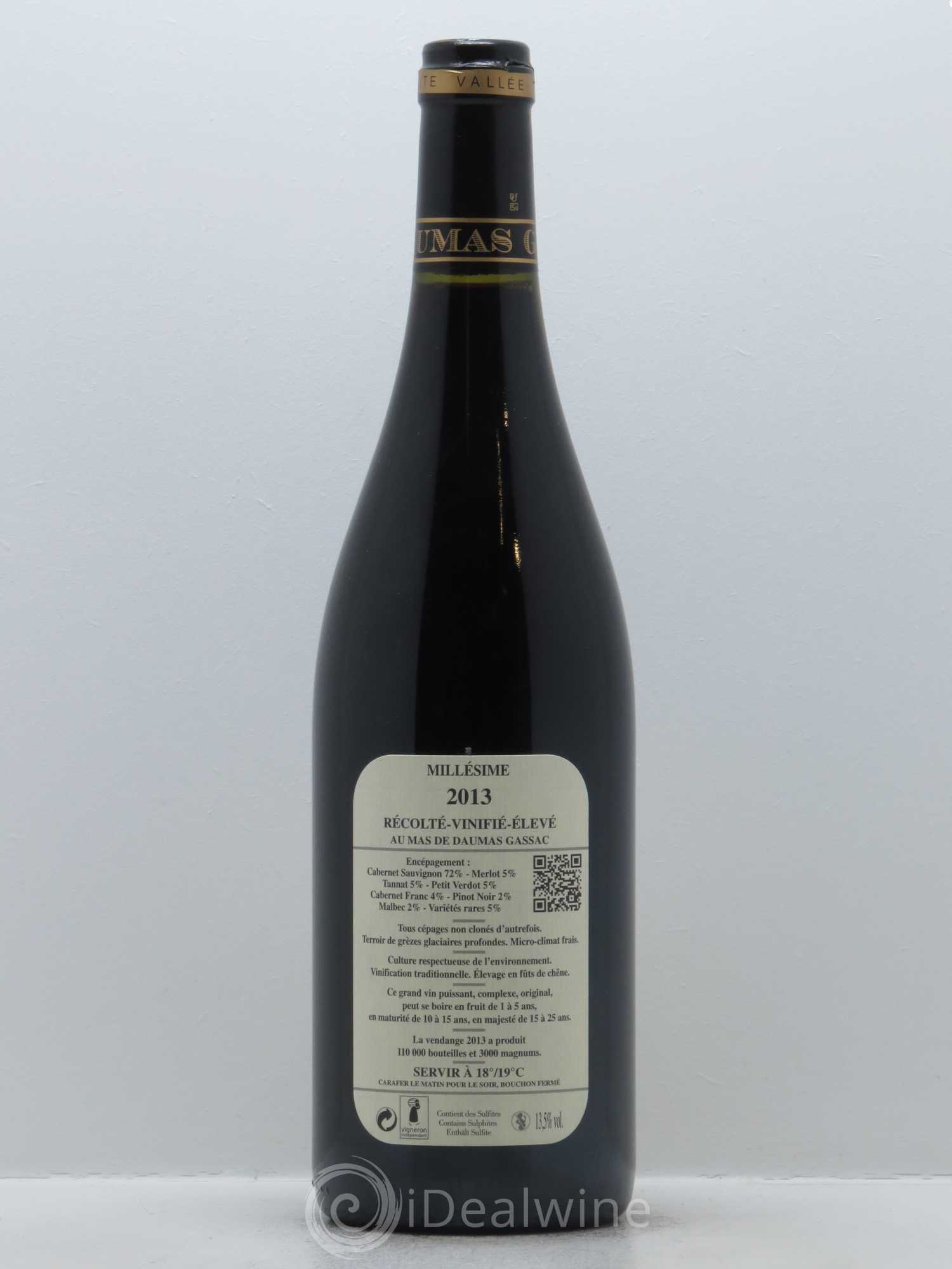 Saint-Guilhem-le-Désert - Cité d'Aniane Mas Daumas Gassac Famille Guibert de La Vaissière 2013 - Lot de 1 bouteille - 1