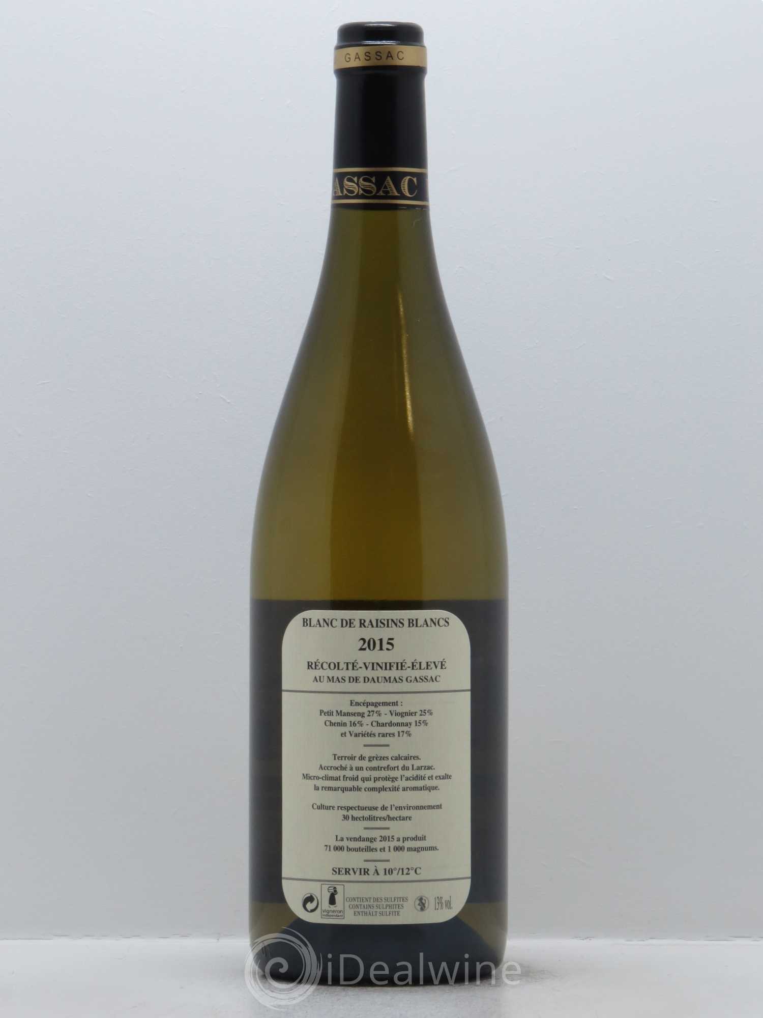 Saint-Guilhem-le-Désert - Cité d'Aniane Mas Daumas Gassac Famille Guibert de La Vaissière 2015 - Lot de 1 bouteille - 1