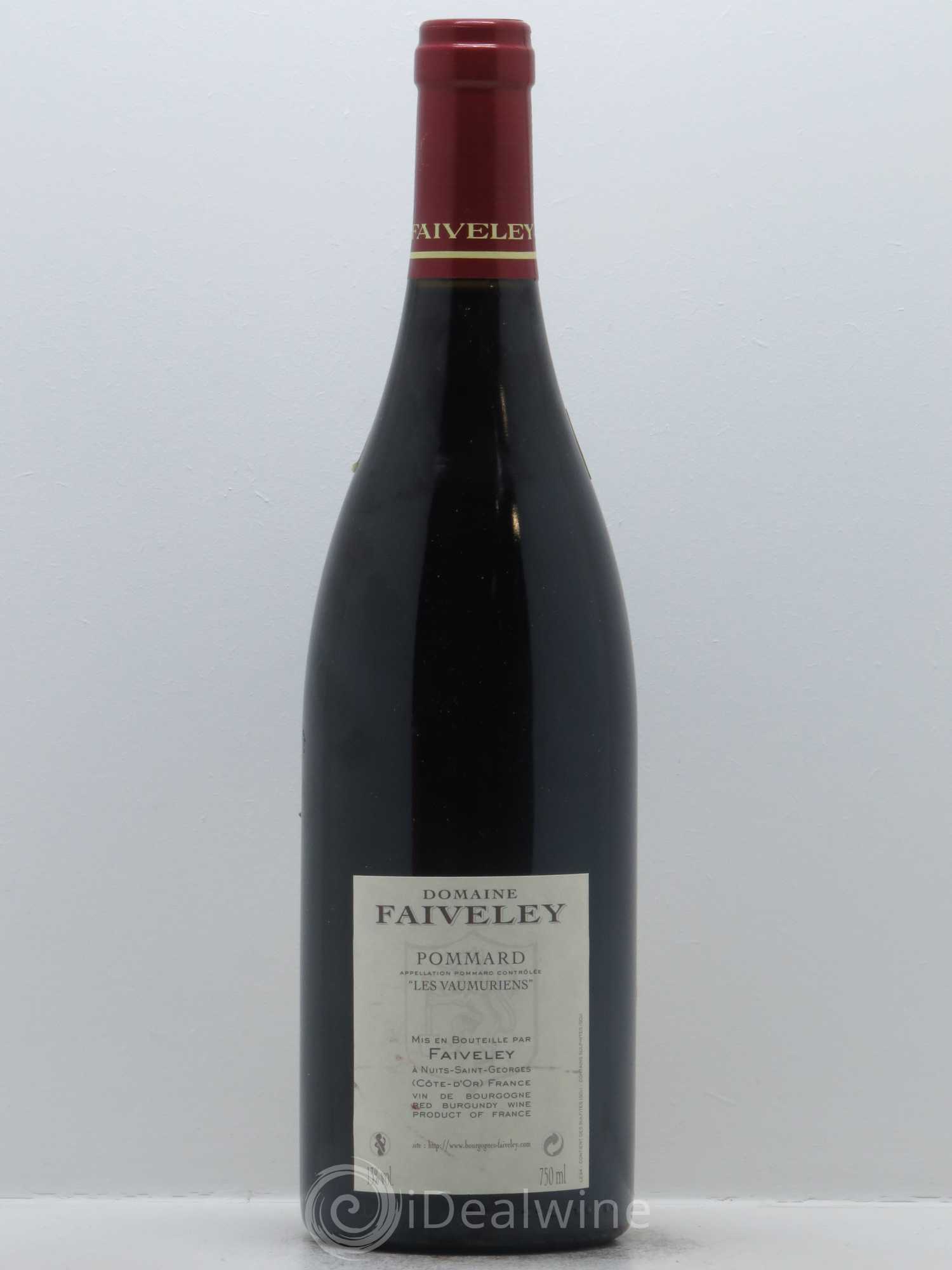 Pommard Les Vaumuriens Faiveley 2009 - Lot de 1 bouteille - 1