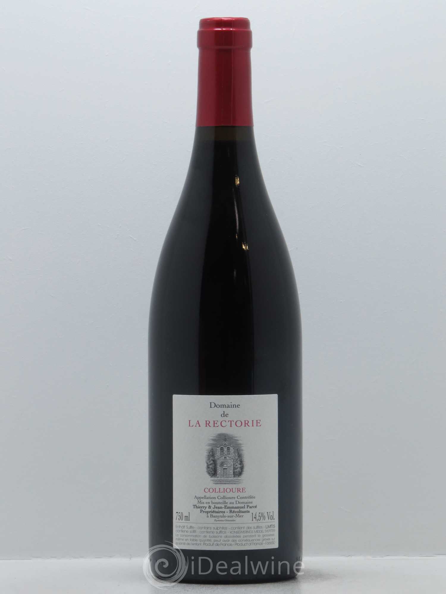 Collioure La Rectorie (Domaine de) Montagne Thierry et Jean Emmanuel Parcé 2015 - Lot de 1 bouteille - 1