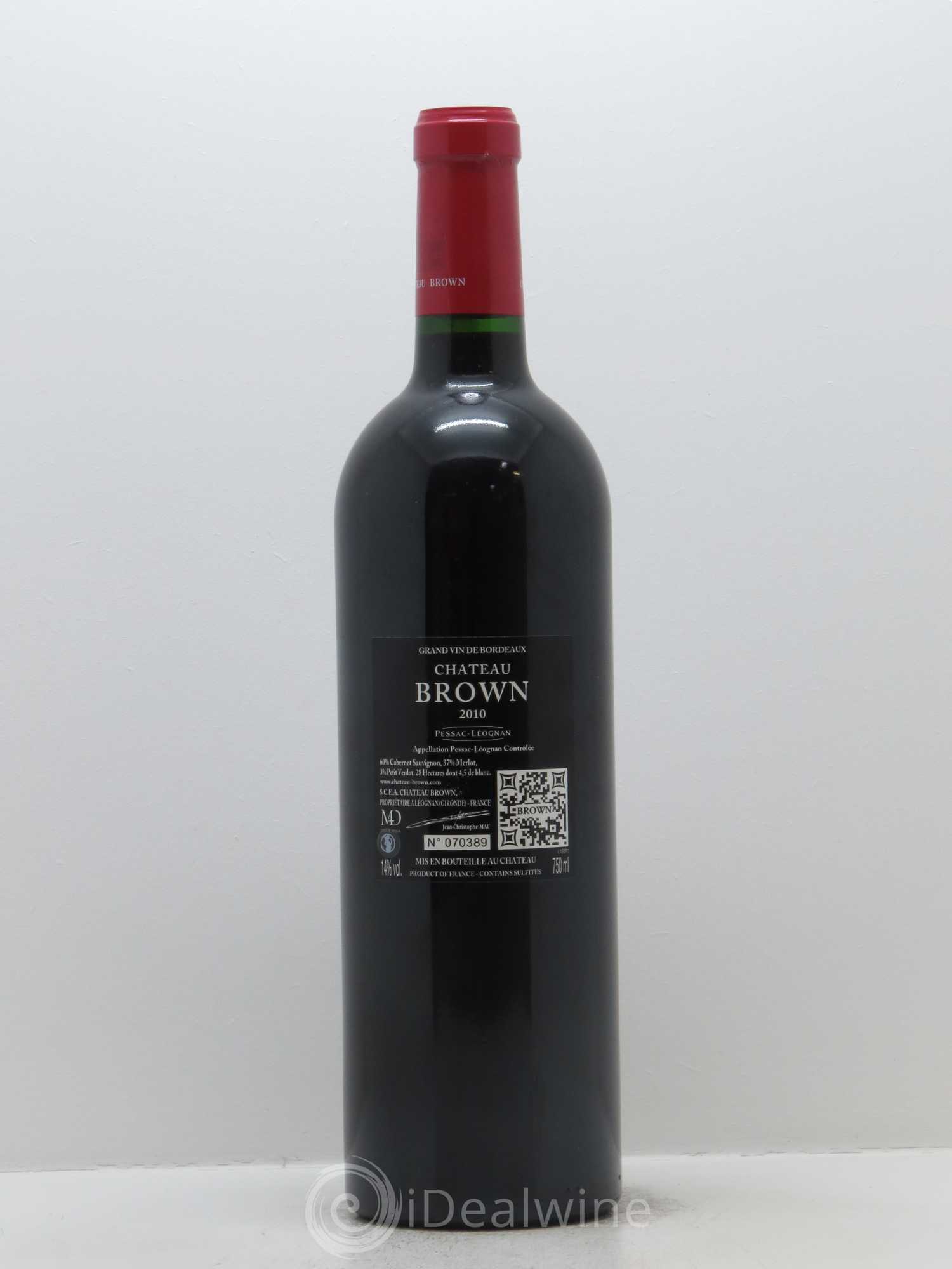 Château Brown 2010 - Lot de 1 bouteille - 1