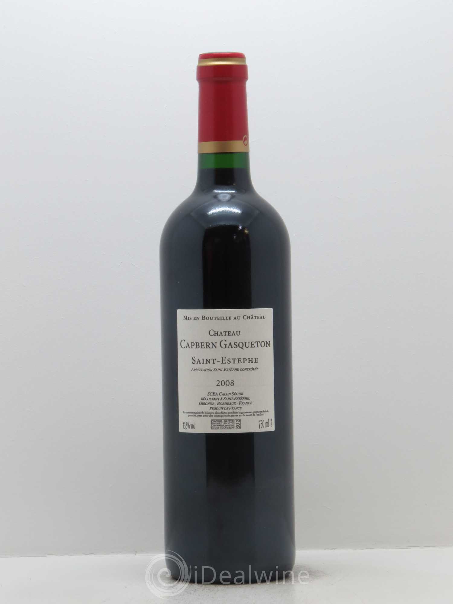 Château Capbern Gasqueton 2008 - Lot de 1 bouteille - 1