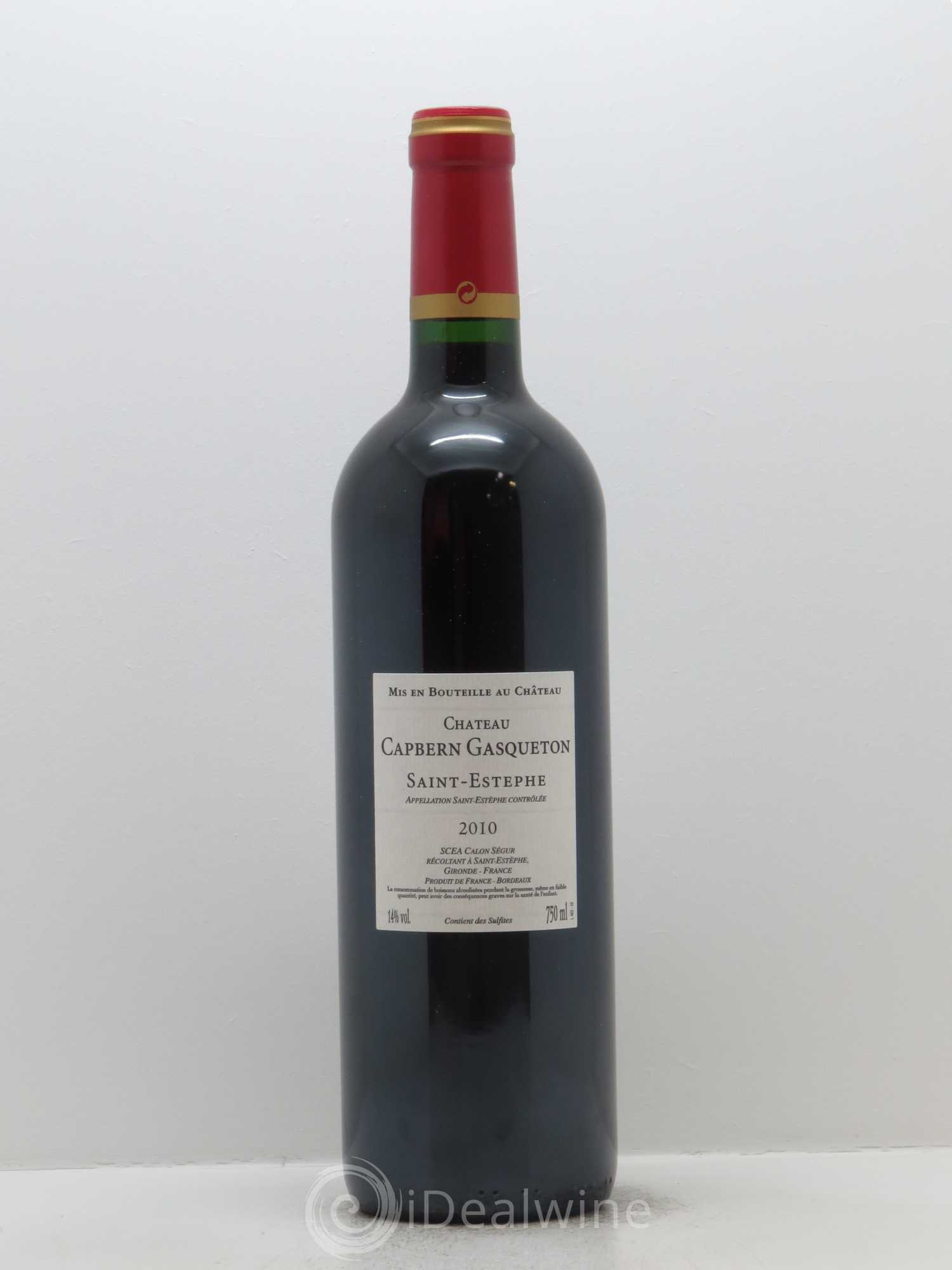 Château Capbern Gasqueton 2010 - Lot de 1 bouteille - 1