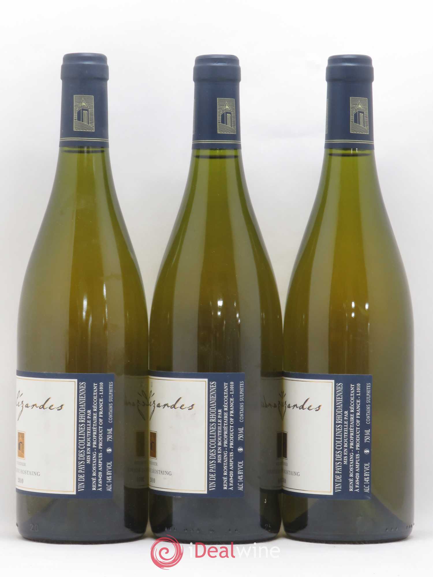 Collines Rhodaniennes Les Lézardes Rostaing 2010 - Posten von 3 Flaschen - 1