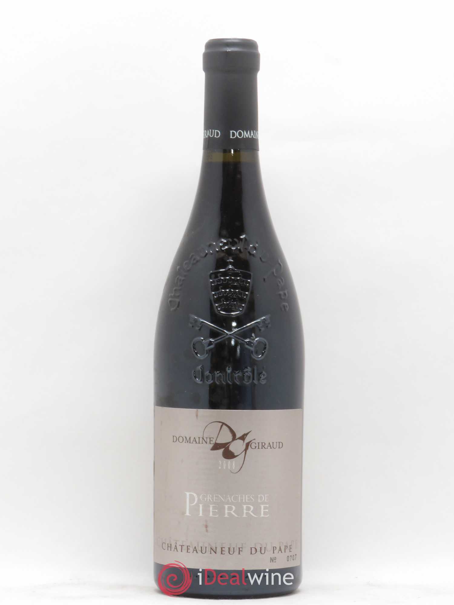 Châteauneuf-du-Pape Les Grenaches De Pierre Giraud (Domaine) 2008 - Lot de 1 bouteille - 0