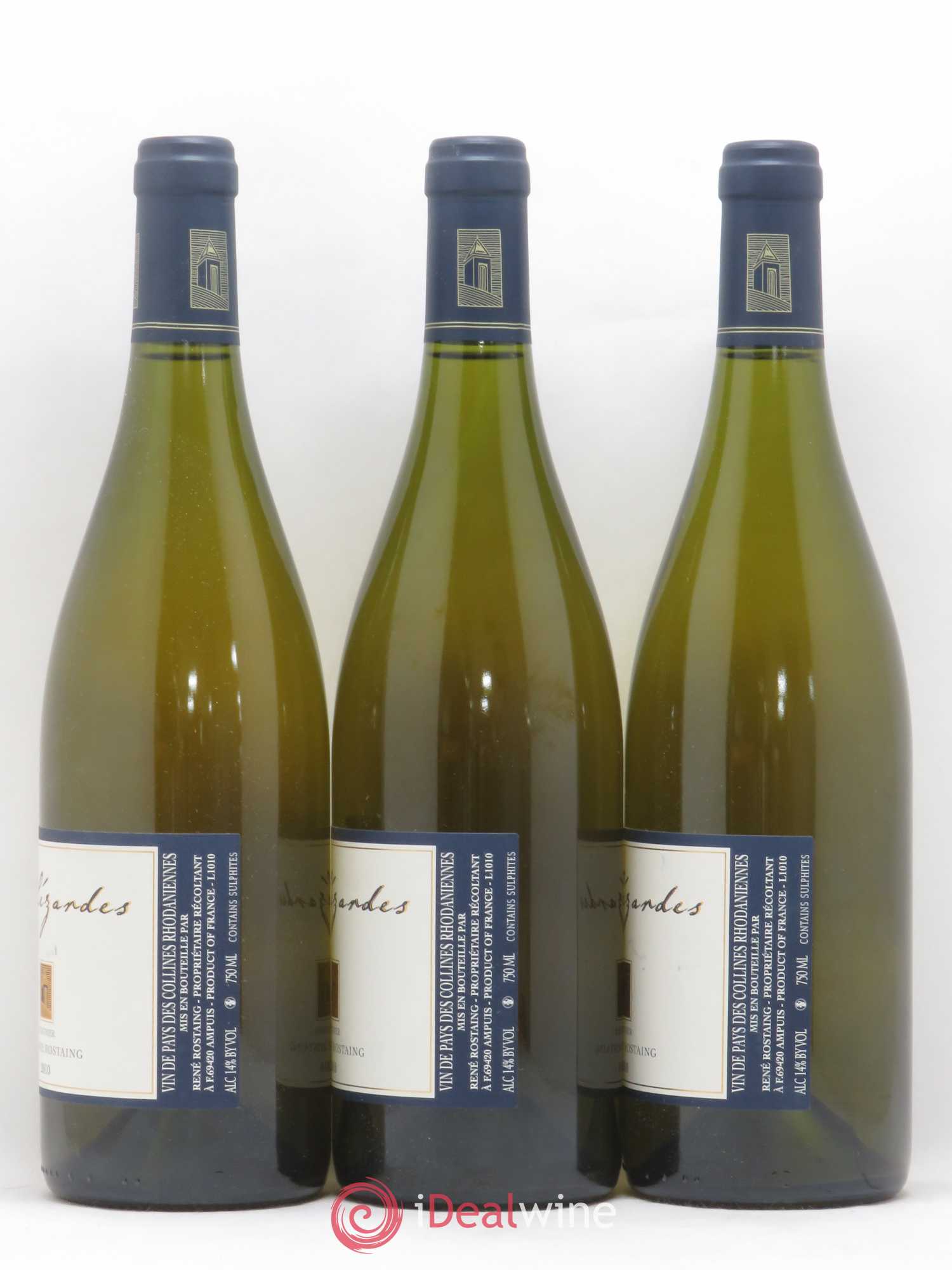 Collines Rhodaniennes Les Lézardes Rostaing 2010 - Posten von 3 Flaschen - 1