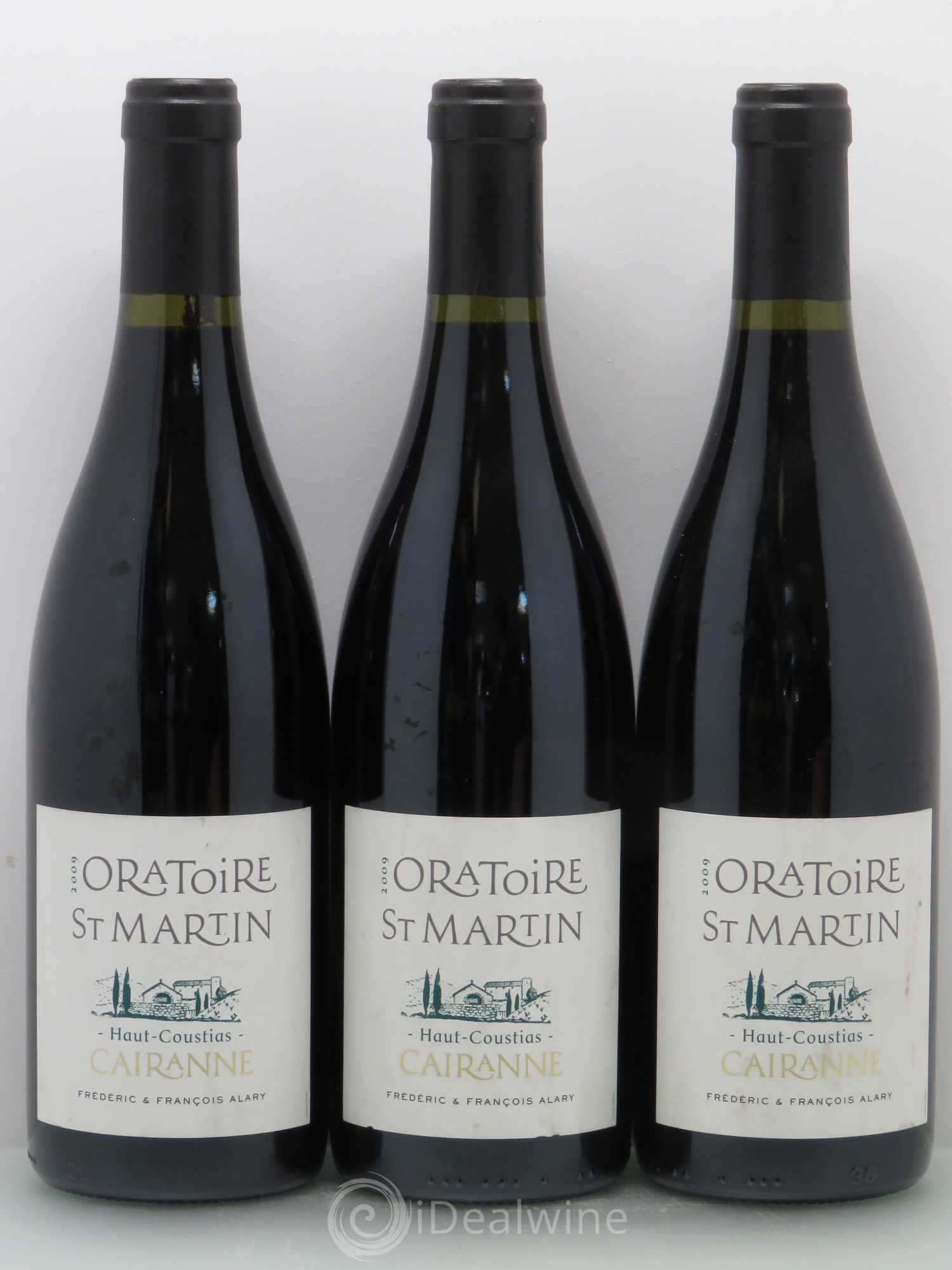 Cairanne Haut-Coustias Oratoire Saint-Martin - Frédéric et François Alary 2009 - Lot de 3 bouteilles - 0