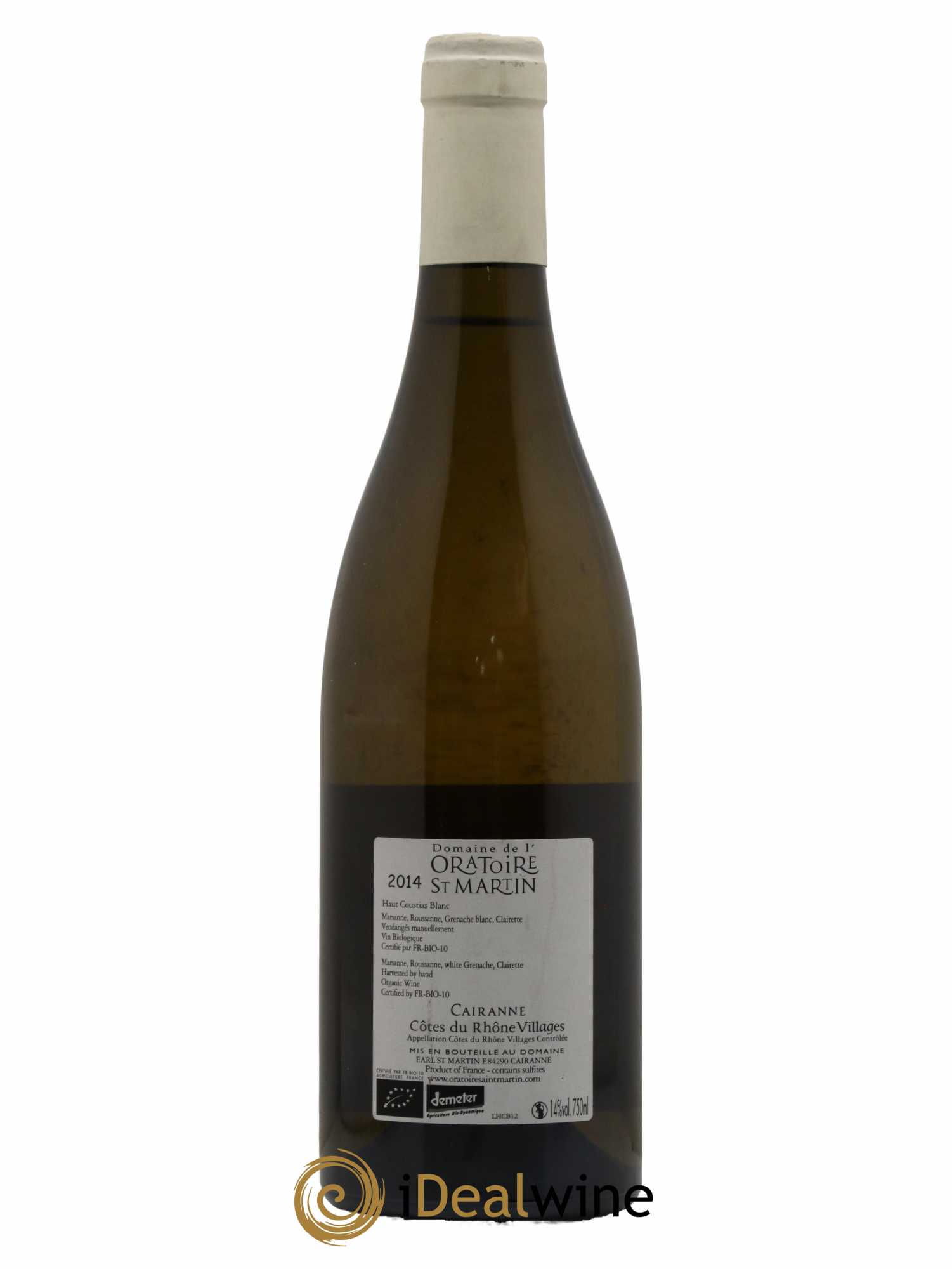 Cairanne Haut-Coustias Oratoire Saint-Martin - Frédéric et François Alary 2014 - Lot de 1 bouteille - 1