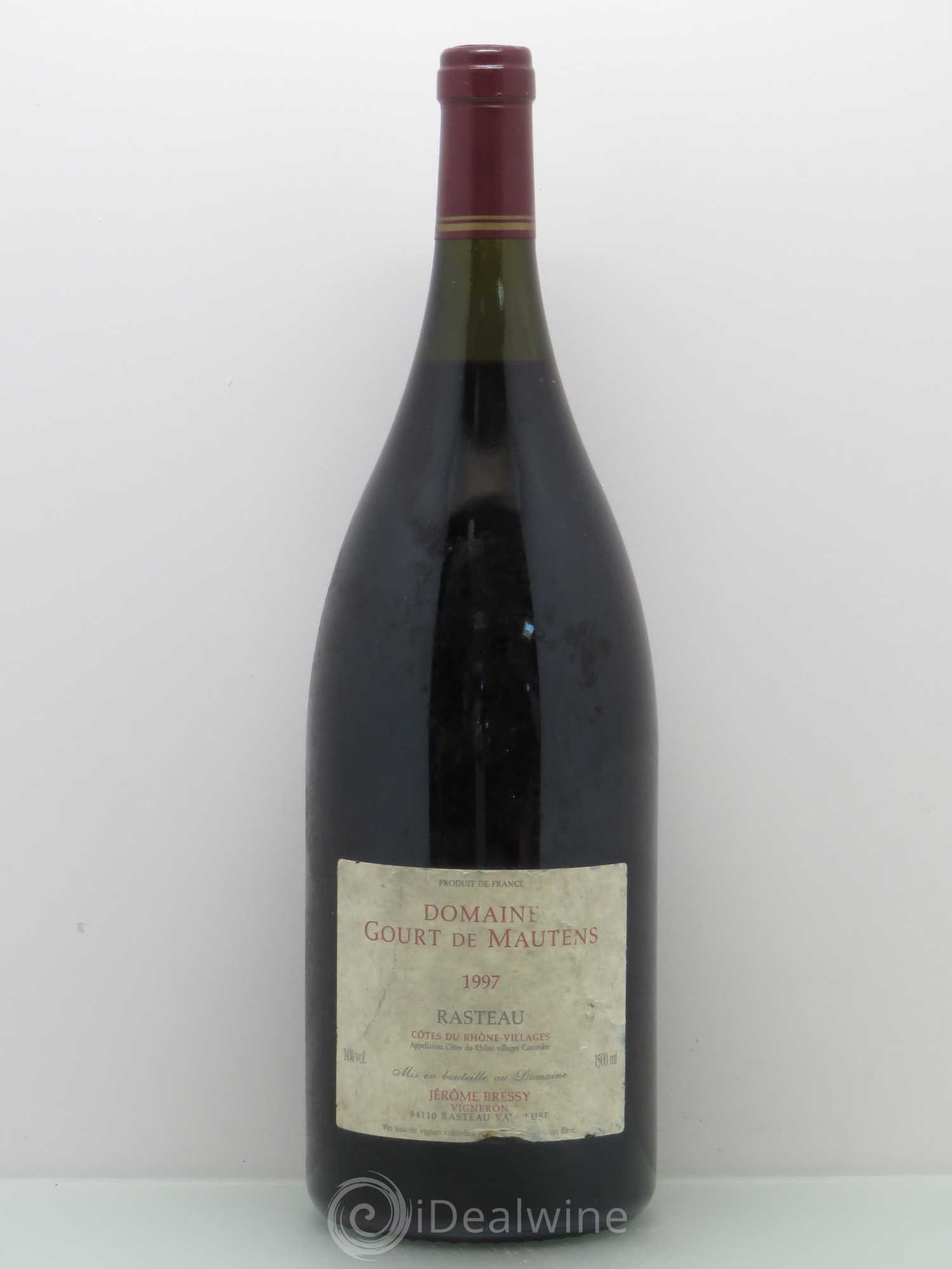 Rasteau Domaine Gourt de Mautens - Jérôme Bressy 1997 - Lot de 1 magnum - 0