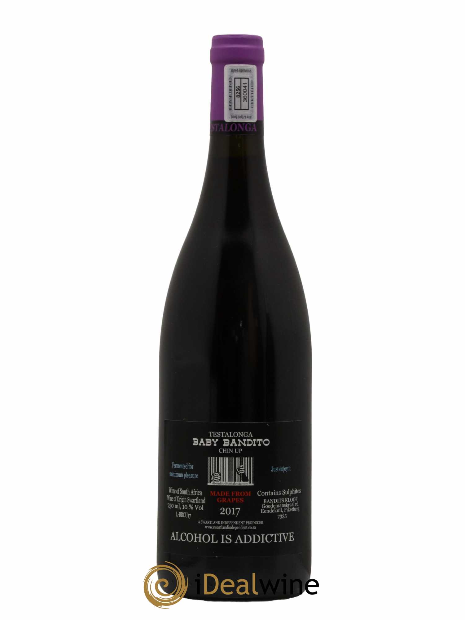 Vins Etrangers Baby Bandito Chin Up Testa Longa 2017 - Lot de 1 bouteille - 1