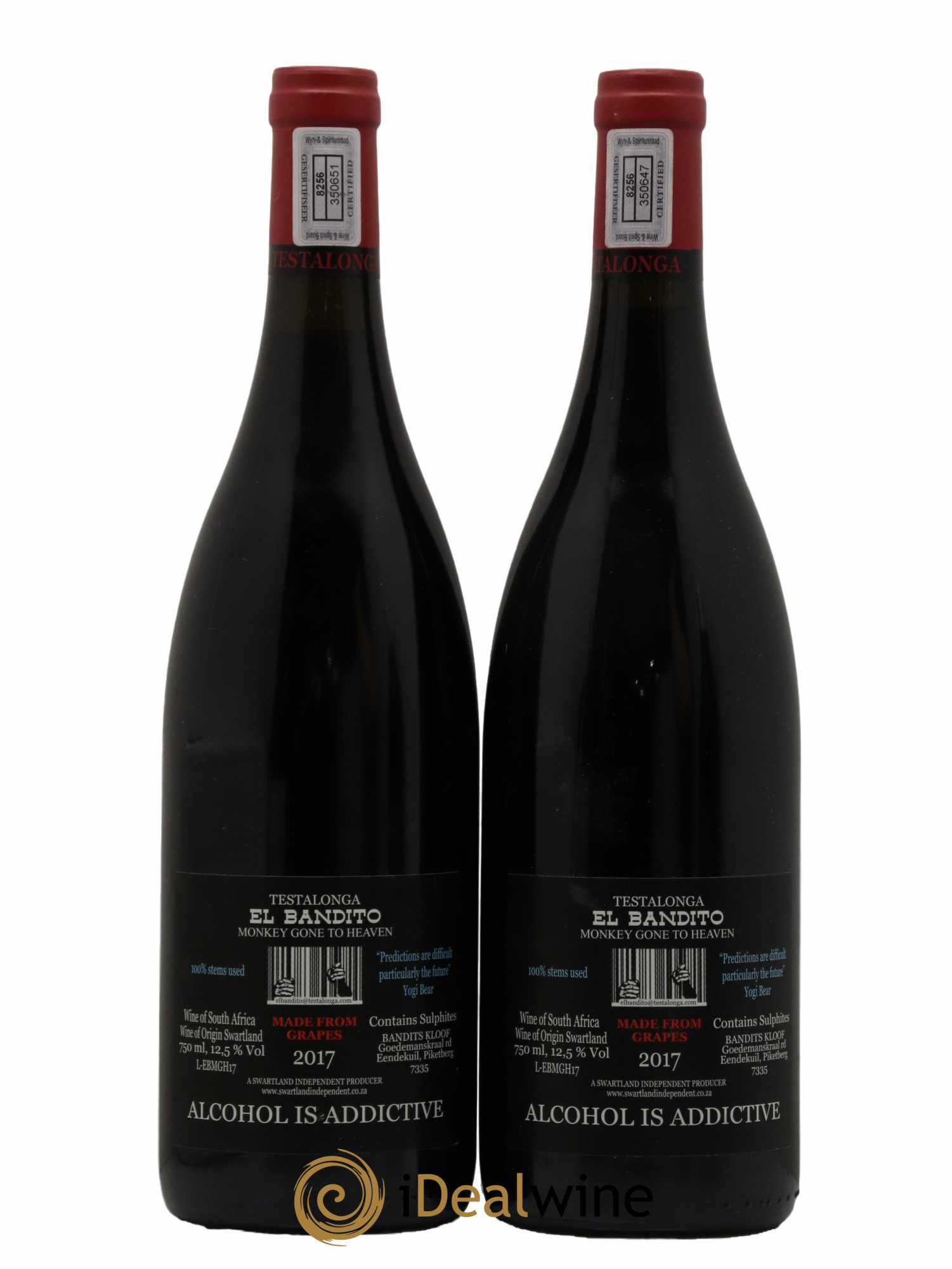 Vins Etrangers El Bandito Monkey Gone to Heaven Tasta Longa 2017 - Lotto di 2 bottiglie - 1