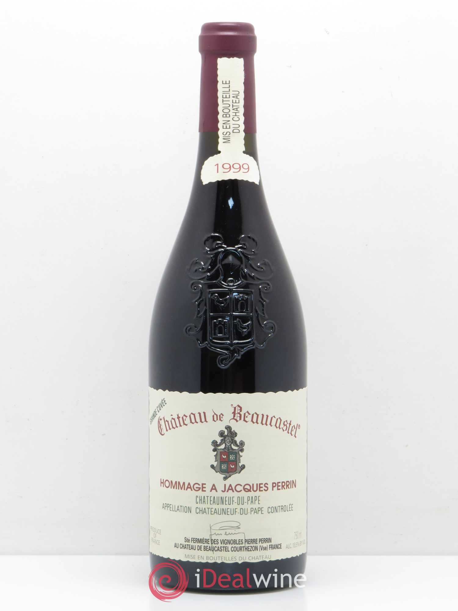 Châteauneuf-du-Pape Château de Beaucastel Hommage à Jacques Perrin Famille Perrin 1999 - Lot de 1 bouteille - 0