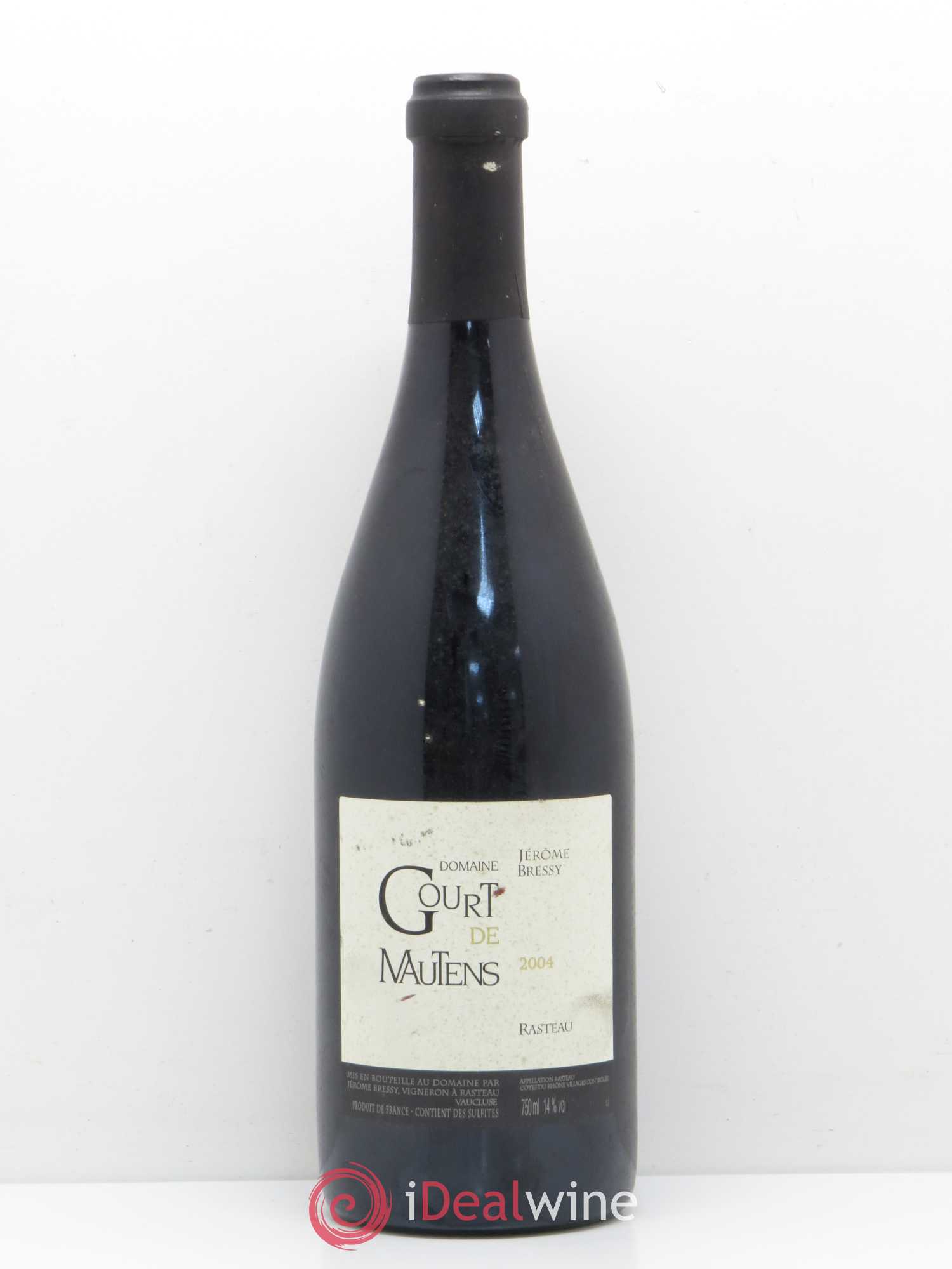 Rasteau Domaine Gourt de Mautens - Jérôme Bressy 2004 - Lot de 1 bouteille - 0