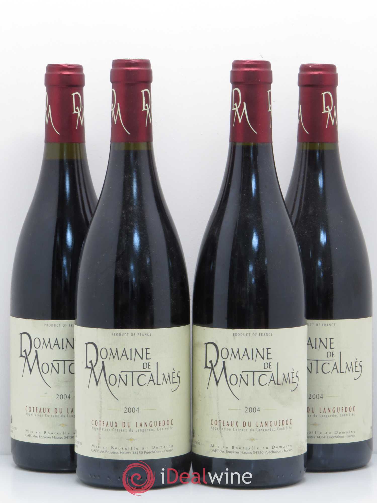 Terrasses du Larzac Domaine de Montcalmès Frédéric Pourtalié 2004 - Lot de 4 bouteilles - 0