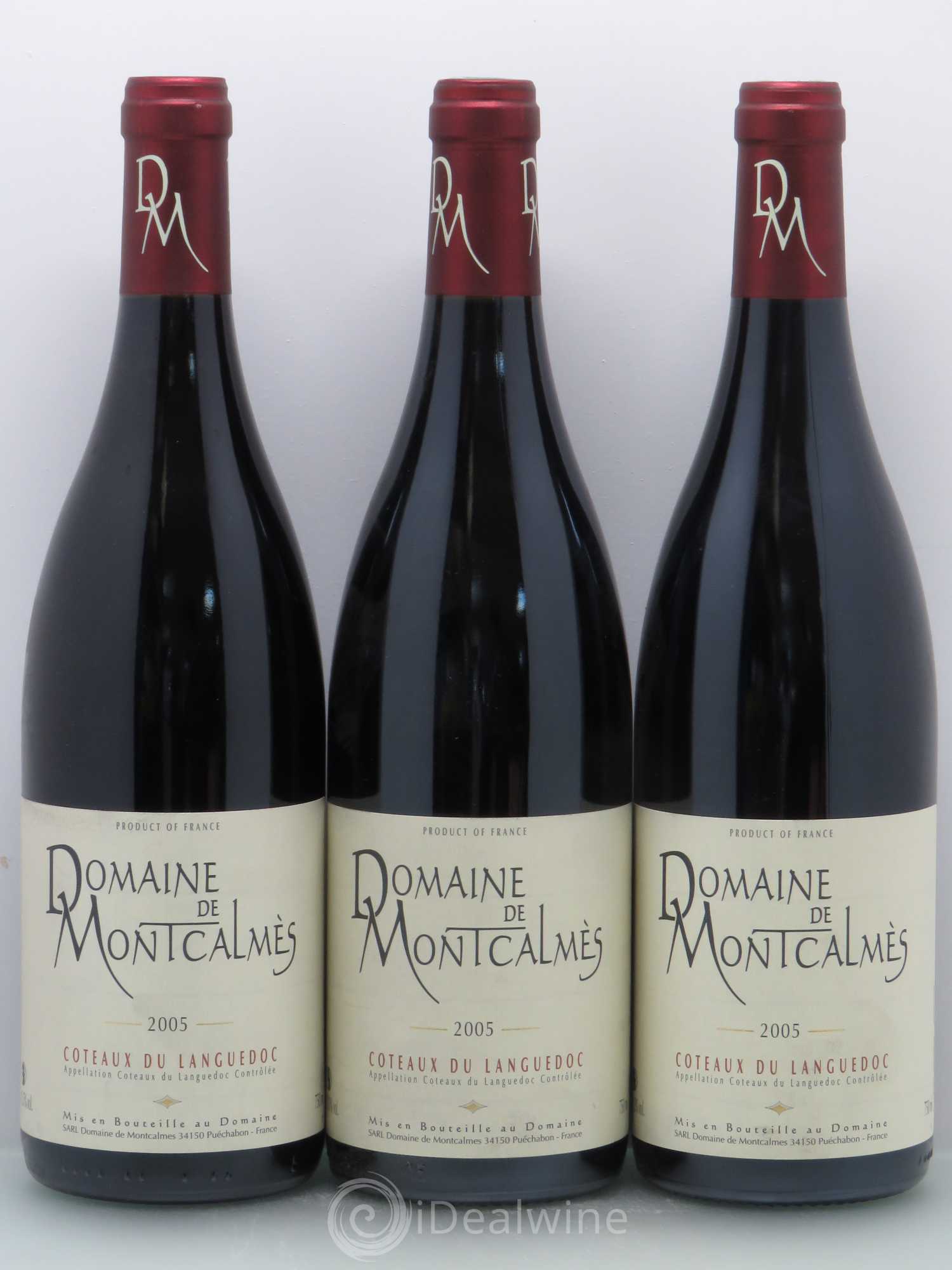 Terrasses du Larzac Domaine de Montcalmès Frédéric Pourtalié 2005 - Lot de 3 bouteilles - 0