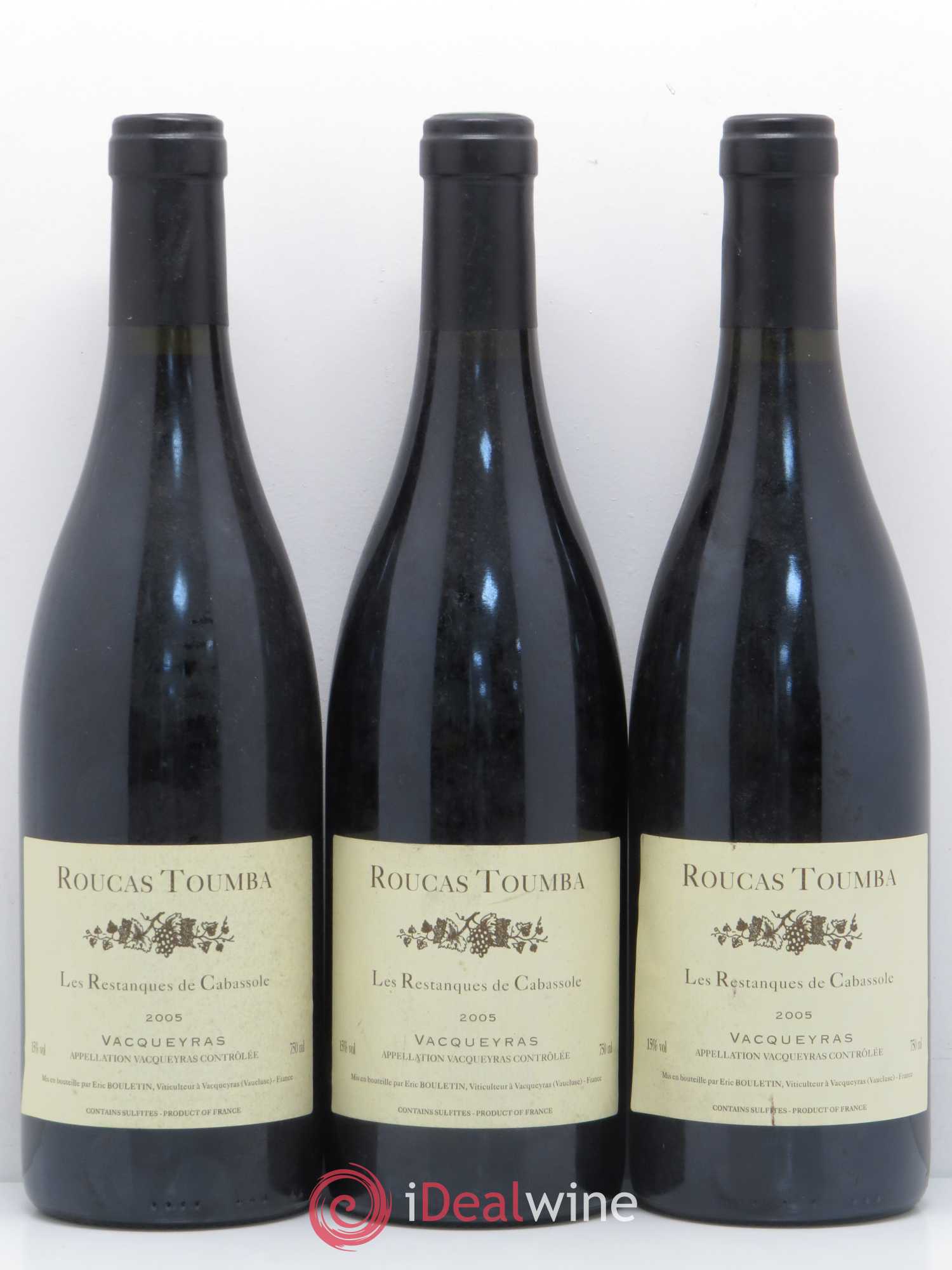 Vacqueyras Les Restanques de Cabassole Roucas Toumba 2005 - Lot de 6 bouteilles - 2