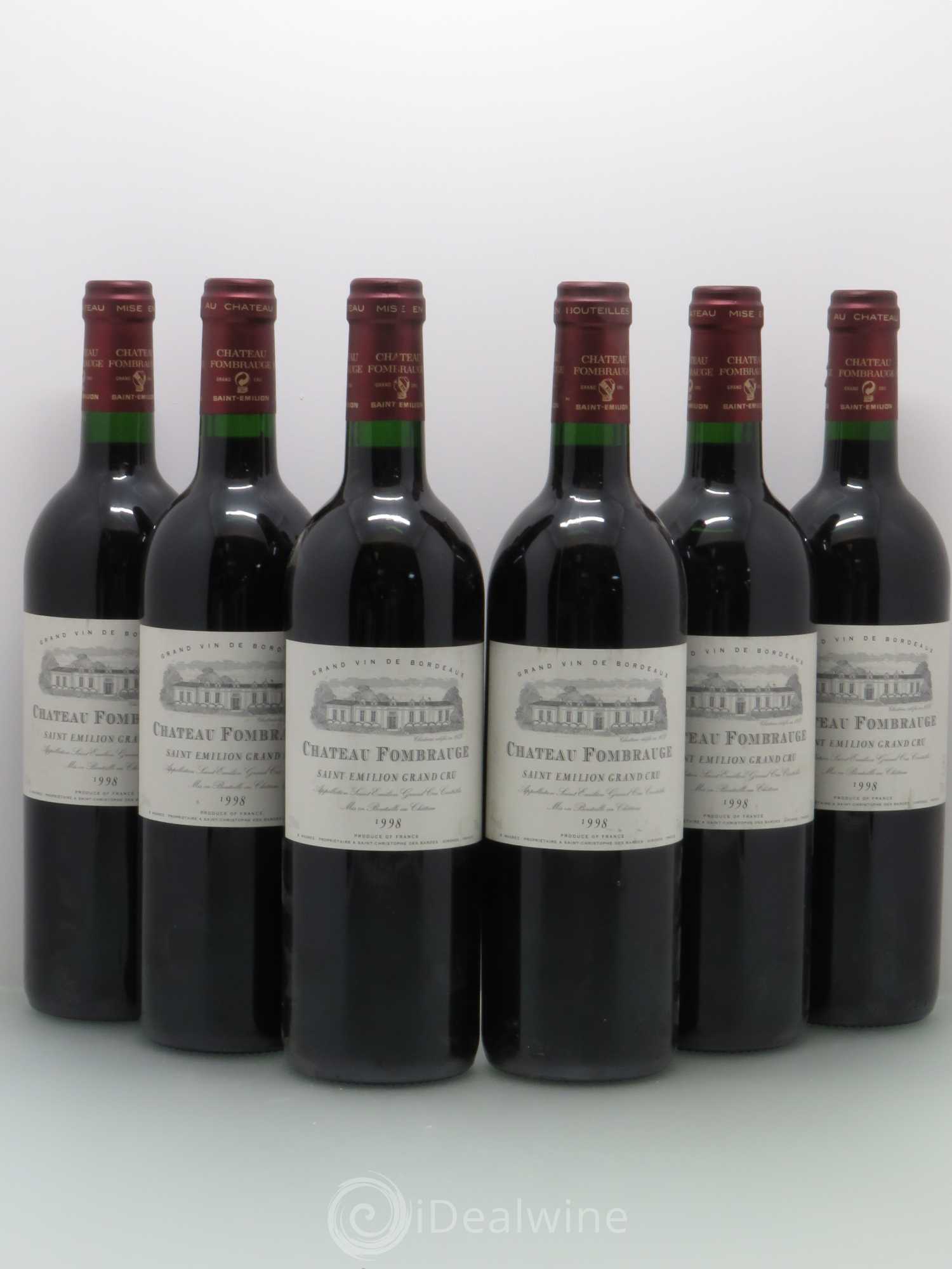 Château Fombrauge Grand Cru Classé 1998 - Lot de 6 bouteilles - 0