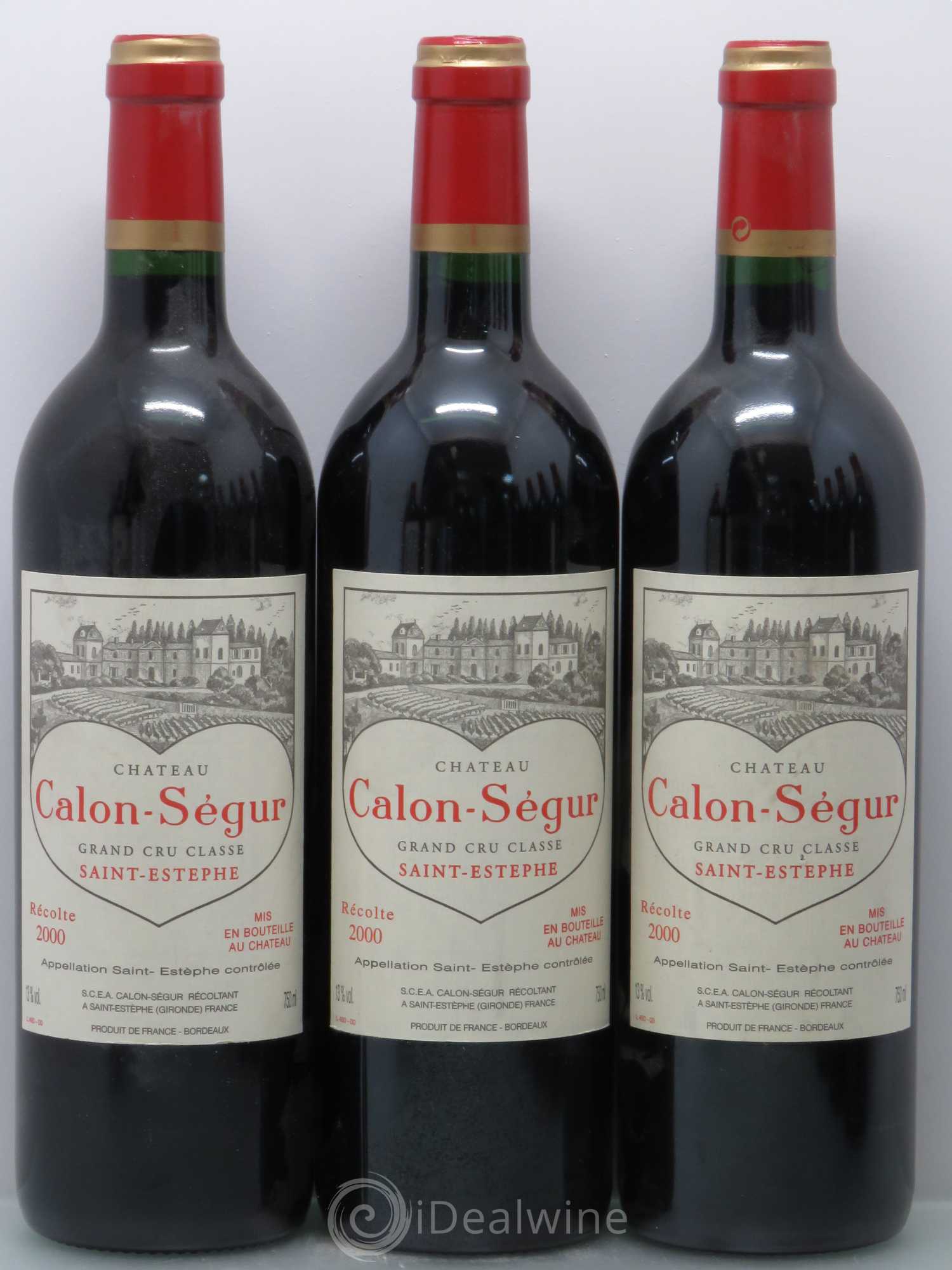 Château Calon Ségur 3ème Grand Cru Classé 2000 - Lot de 12 bouteilles - 1