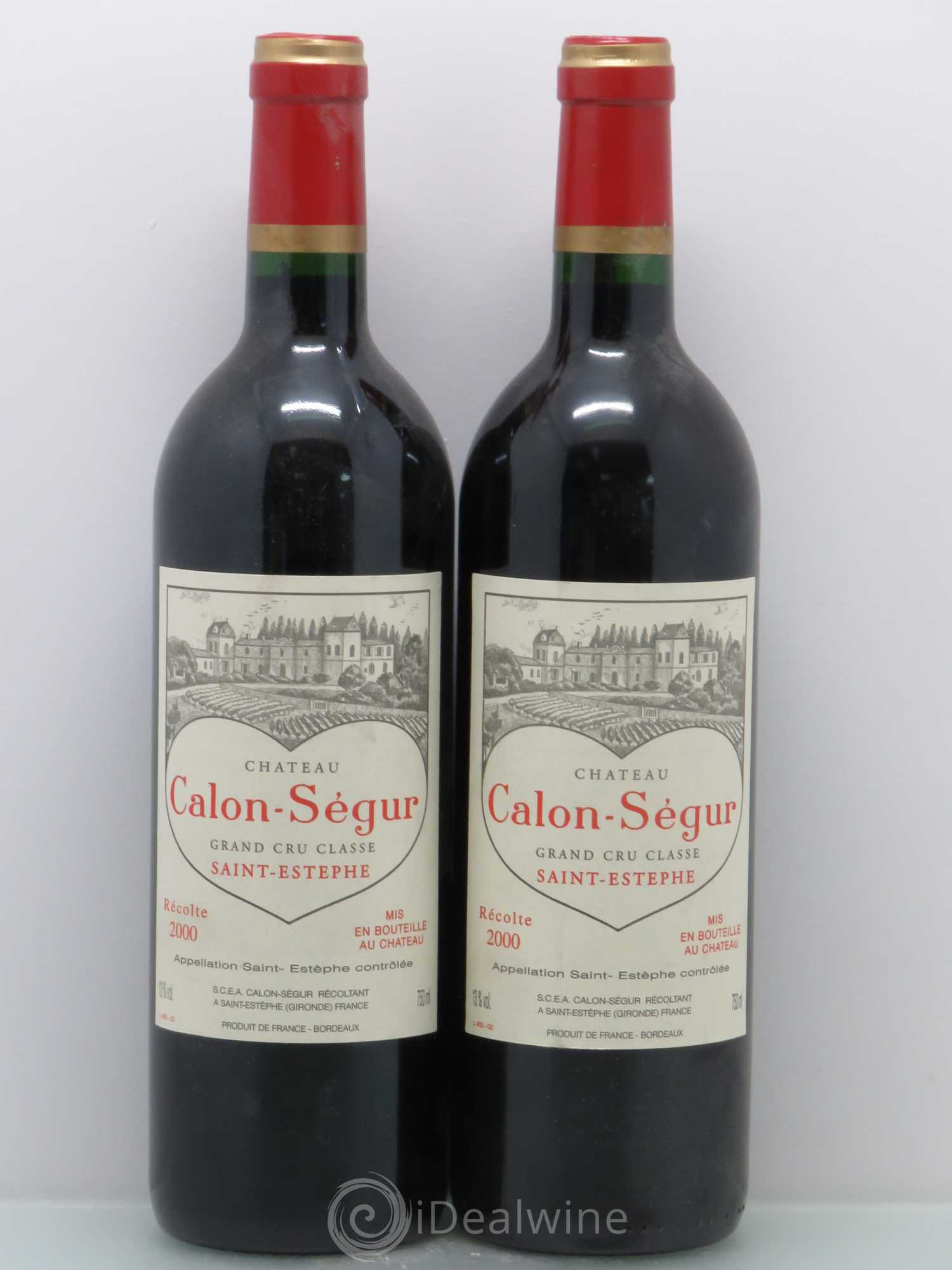 Château Calon Ségur 3ème Grand Cru Classé 2000 - Lot de 2 bouteilles - 0