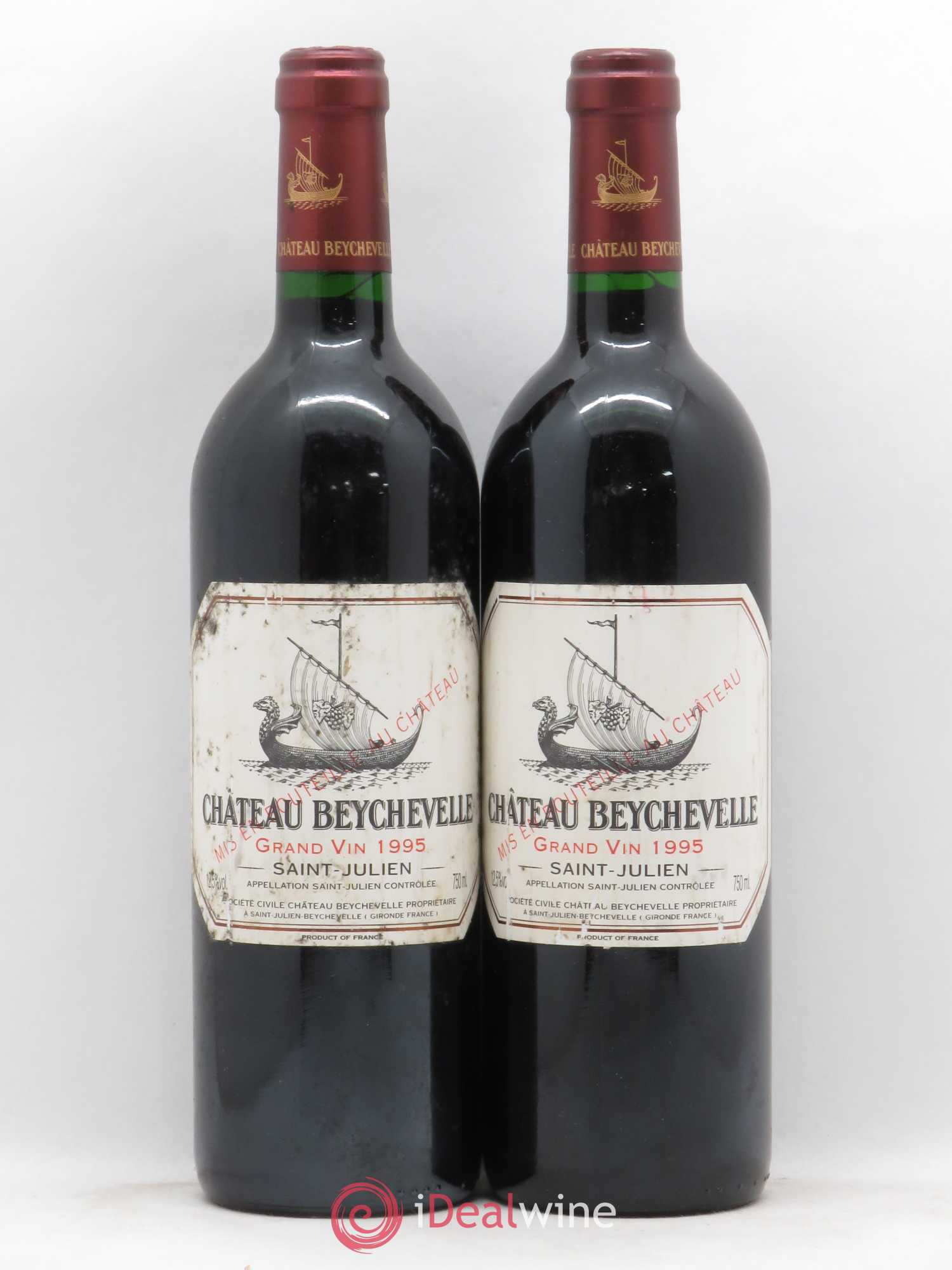 Château Beychevelle 4ème Grand Cru Classé 1995 - Lot de 2 bouteilles - 0