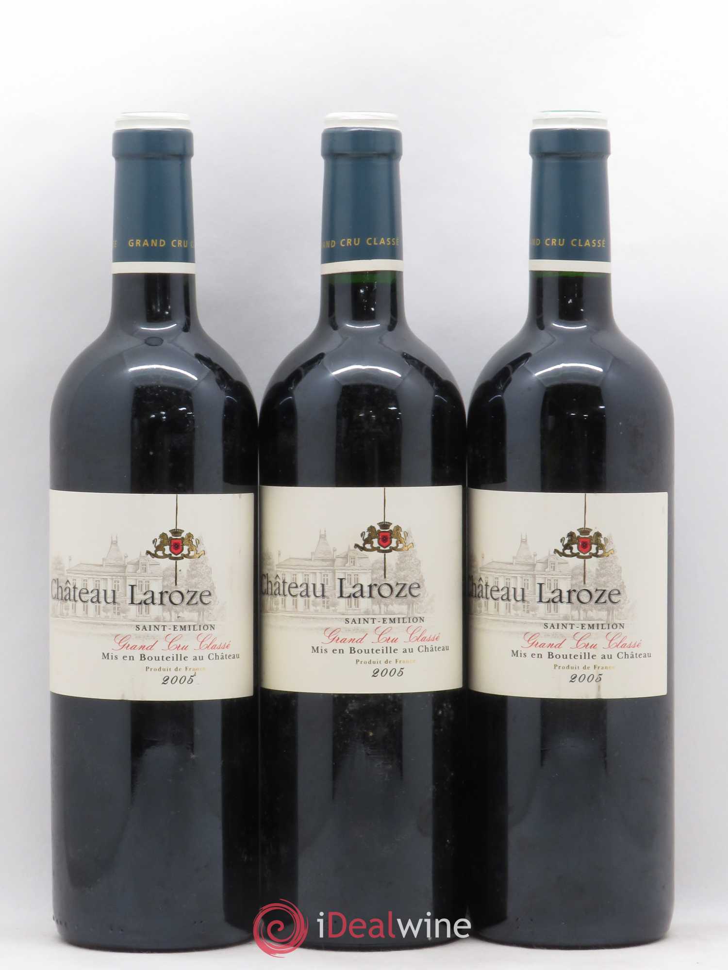 Château Laroze Grand Cru Classé 2005 - Lot de 3 bouteilles - 0