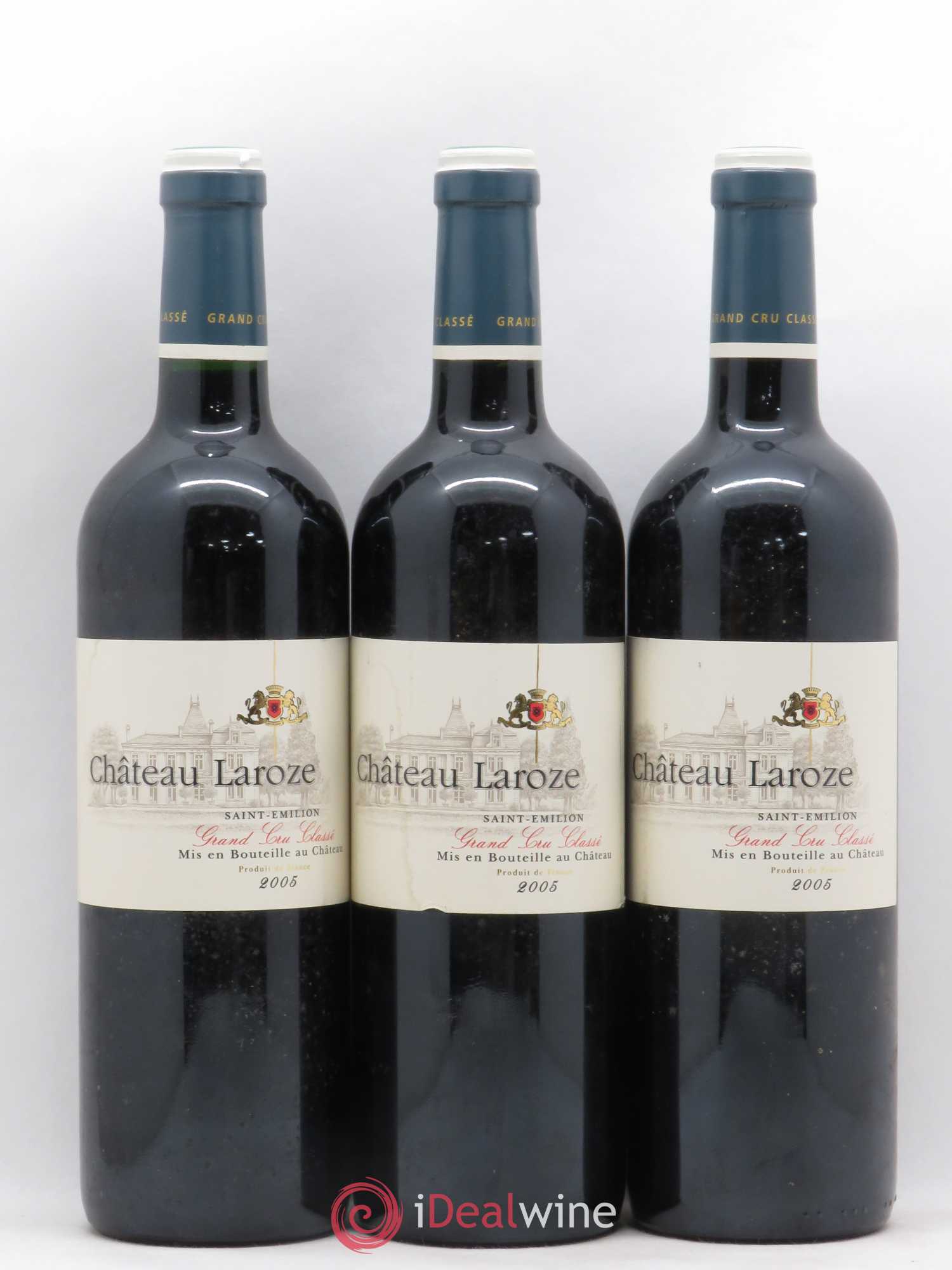 Château Laroze Grand Cru Classé 2005 - Lot de 3 bouteilles - 0