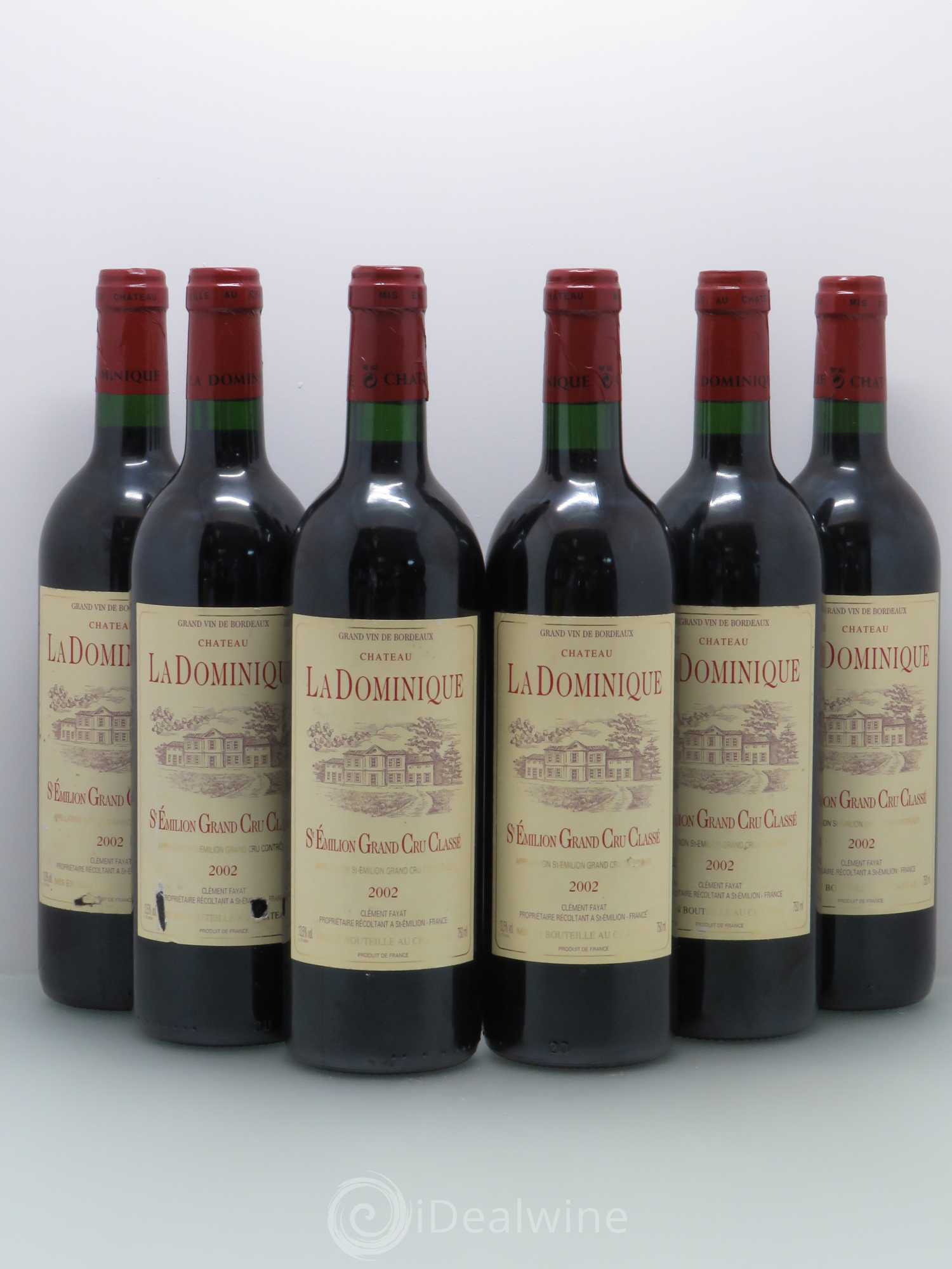 Château la Dominique Grand Cru Classé 2002 - Lot de 6 bouteilles - 0