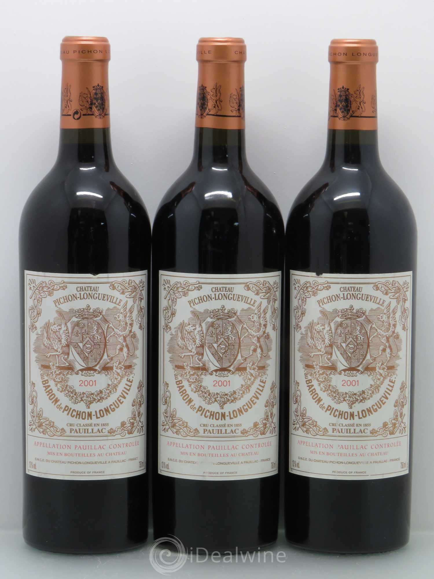 Pichon Longueville Baron 2ème Grand Cru Classé 2001 - Lot de 6 bouteilles - 1