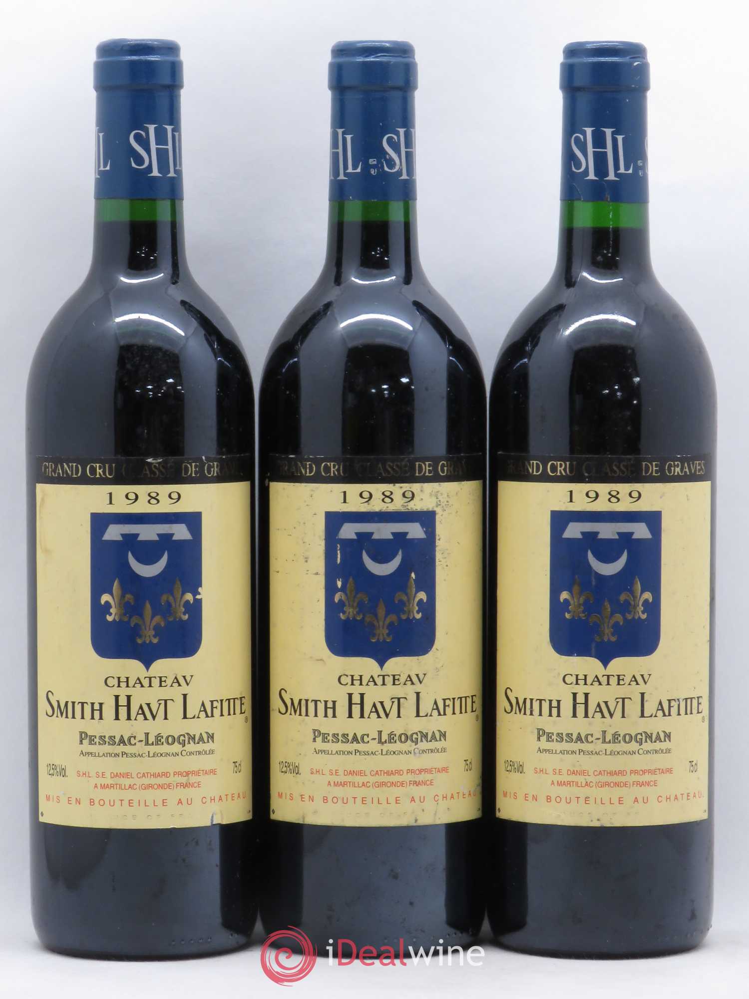 Château Smith Haut Lafitte Cru Classé de Graves 1989 - Lot de 3 bouteilles - 0