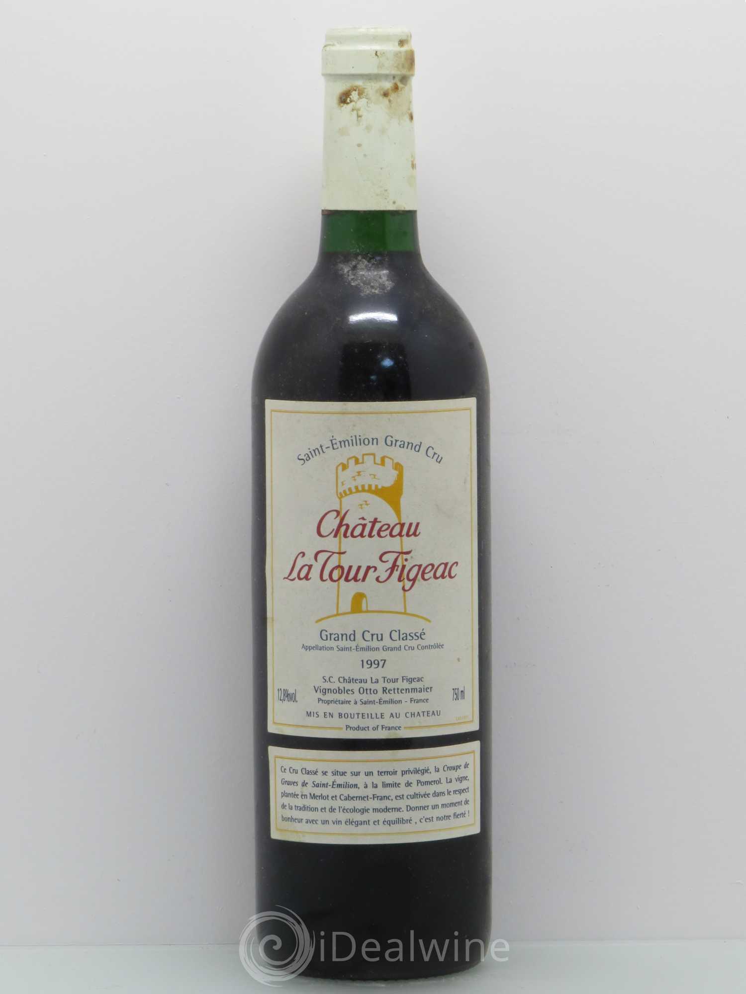 Château la Tour Figeac Grand Cru Classé 1997 - Lot de 1 bouteille - 0