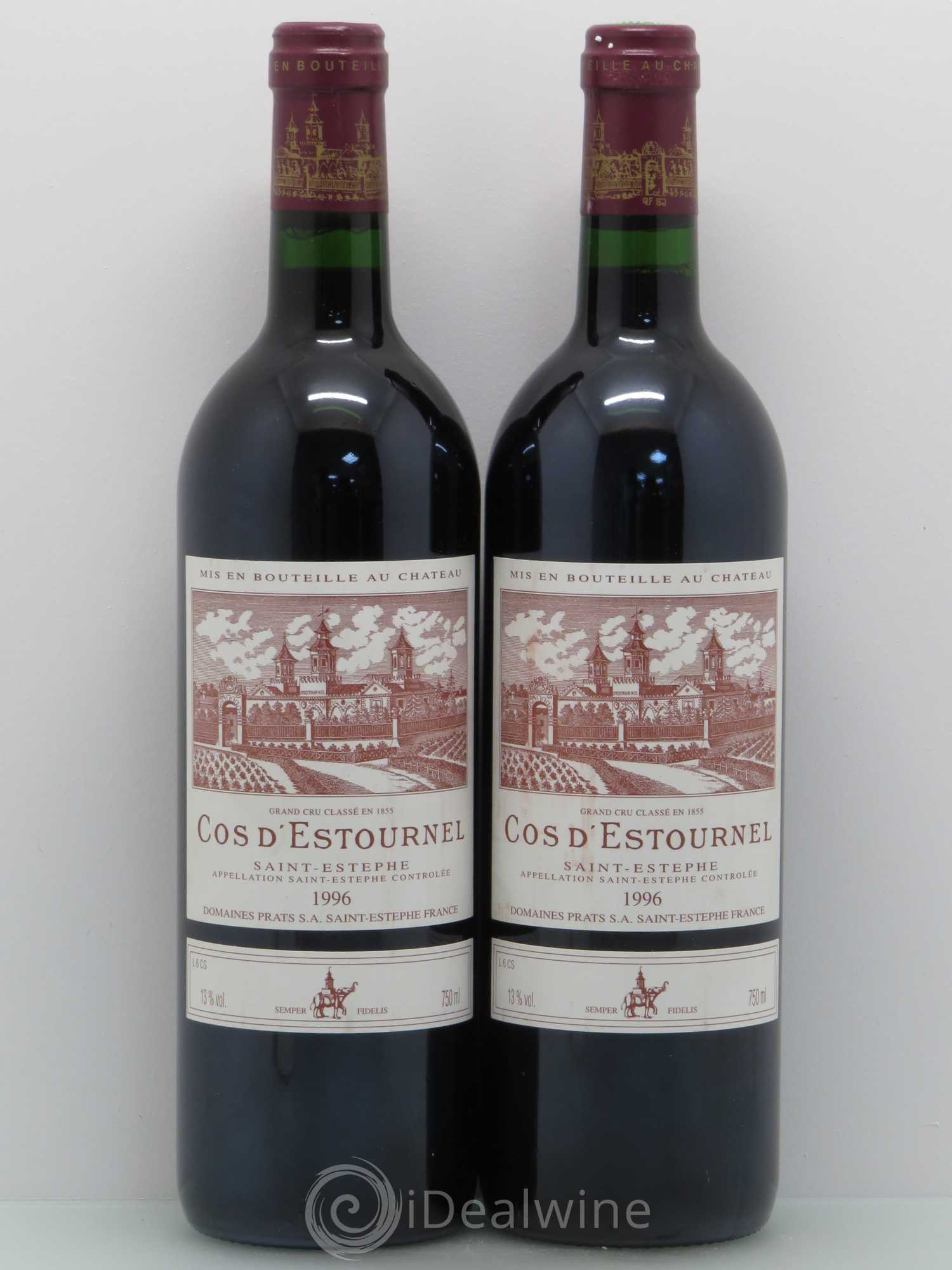 Cos d'Estournel 2ème Grand Cru Classé 1996 - Lot de 2 bouteilles - 0