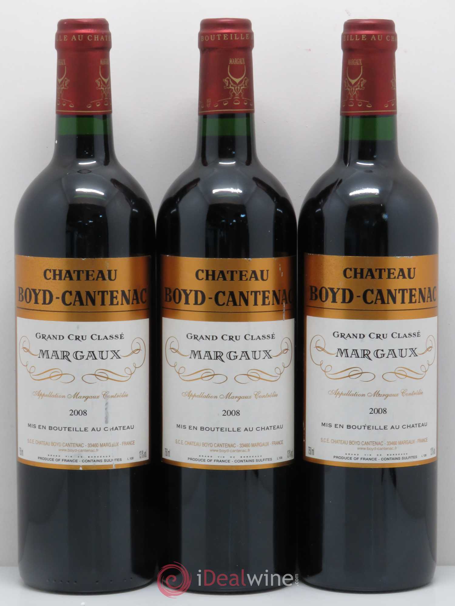 Château Boyd Cantenac 3ème Grand Cru Classé 2008 - Lot de 3 bouteilles - 0