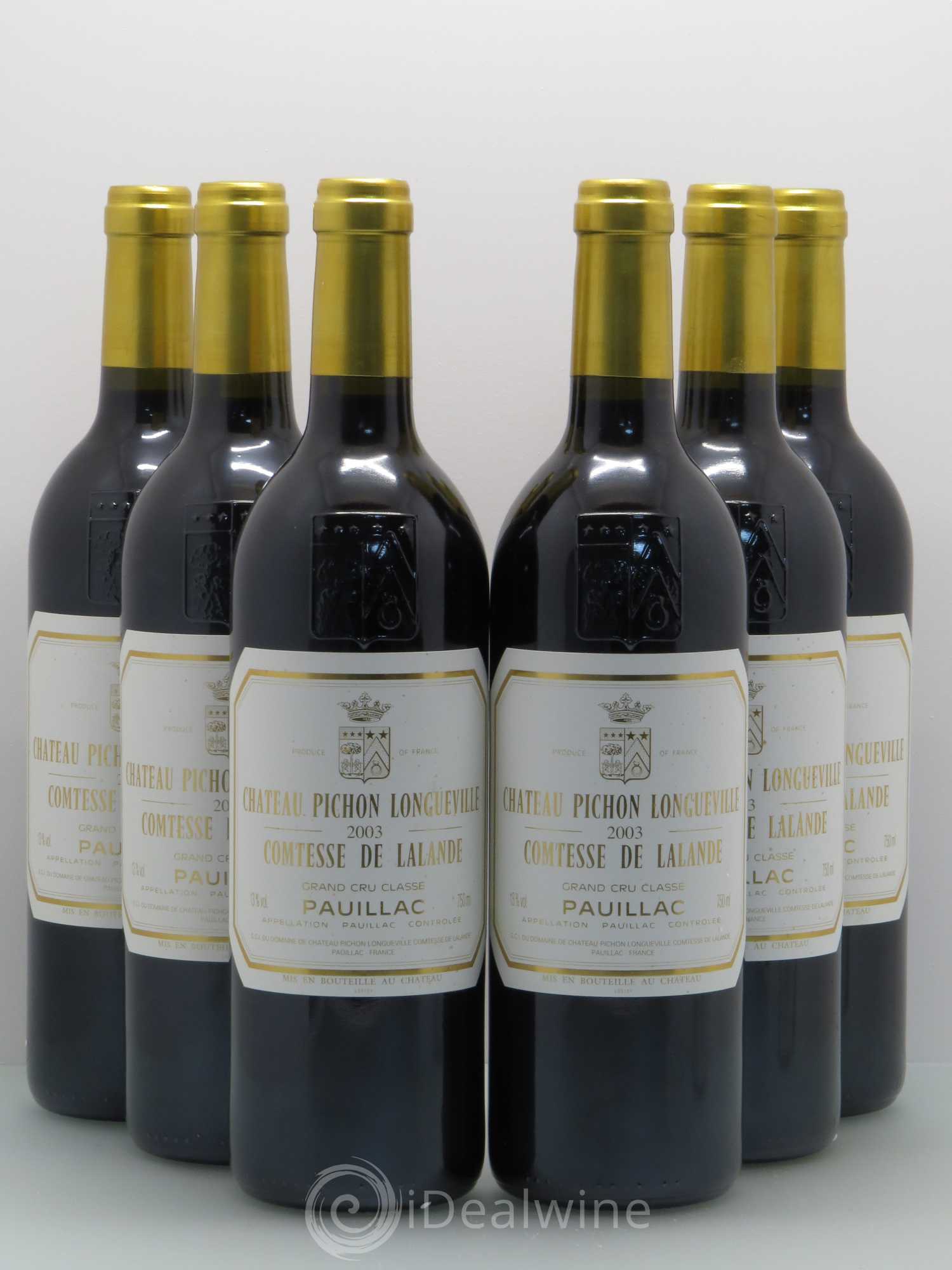 Château Pichon Longueville Comtesse de Lalande 2ème Grand Cru Classé 2003 - Lot de 6 bouteilles - 0