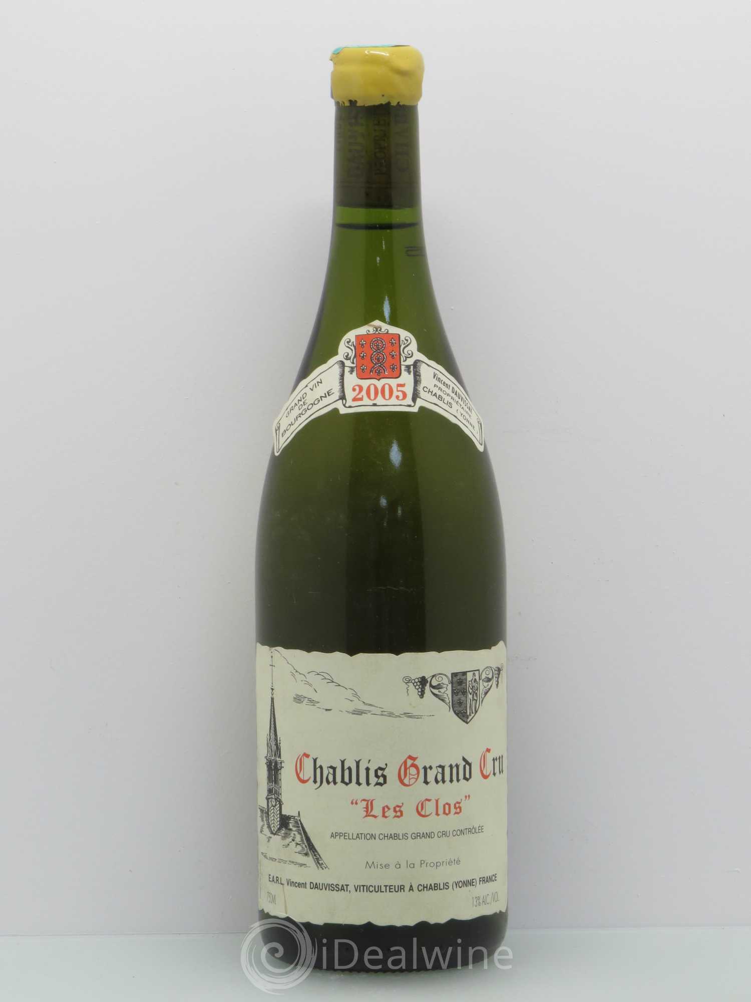 Chablis Grand Cru Les Clos Vincent Dauvissat (Domaine) 2005 - Lot de 1 bouteille - 0